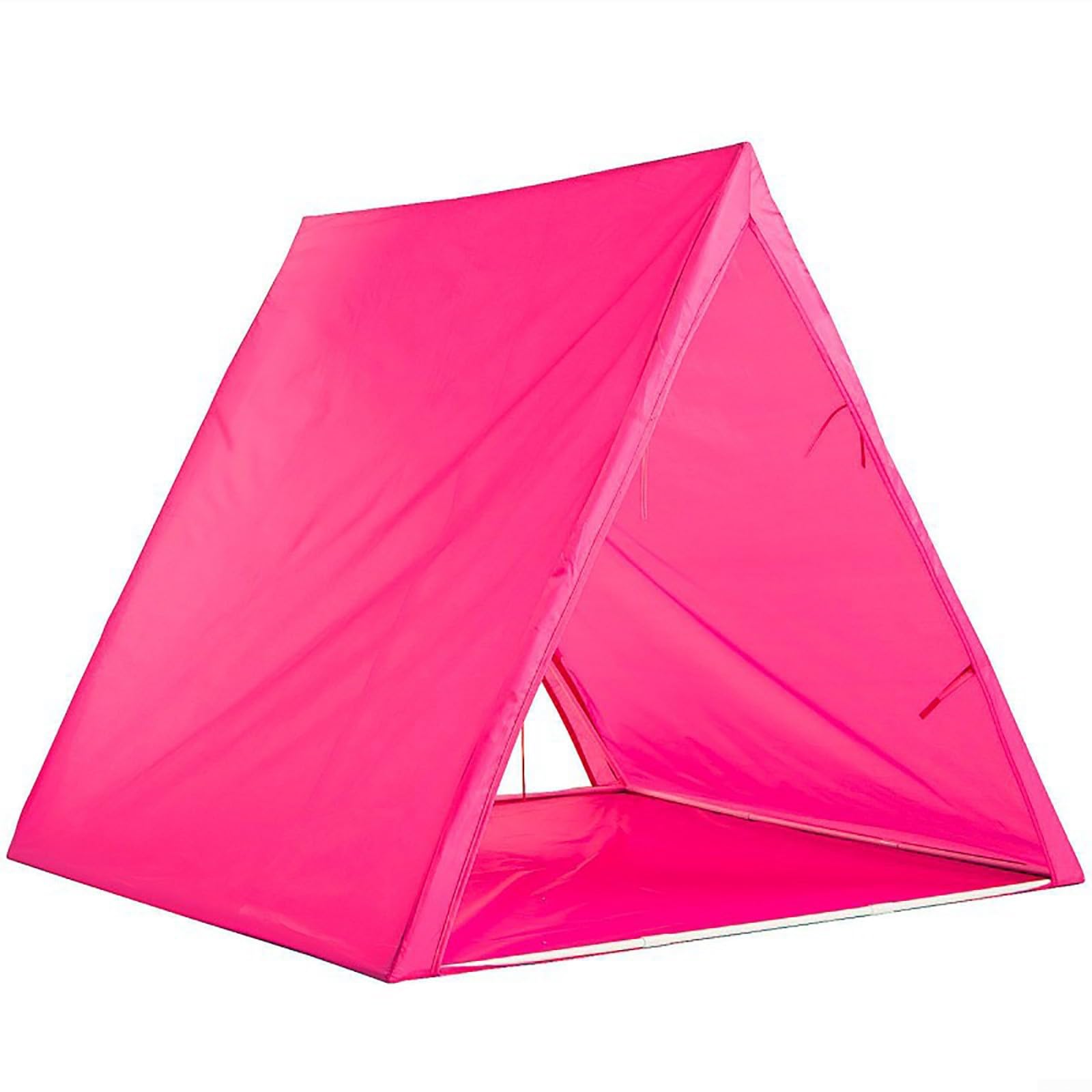 Teepee Tent for Children's Indoor Play Foldable Design Reinforced Frame Stable and Portable Easy Setup Polyester Cloth White 115x115x115cm Imagination Creativity Encouraging(Pink)