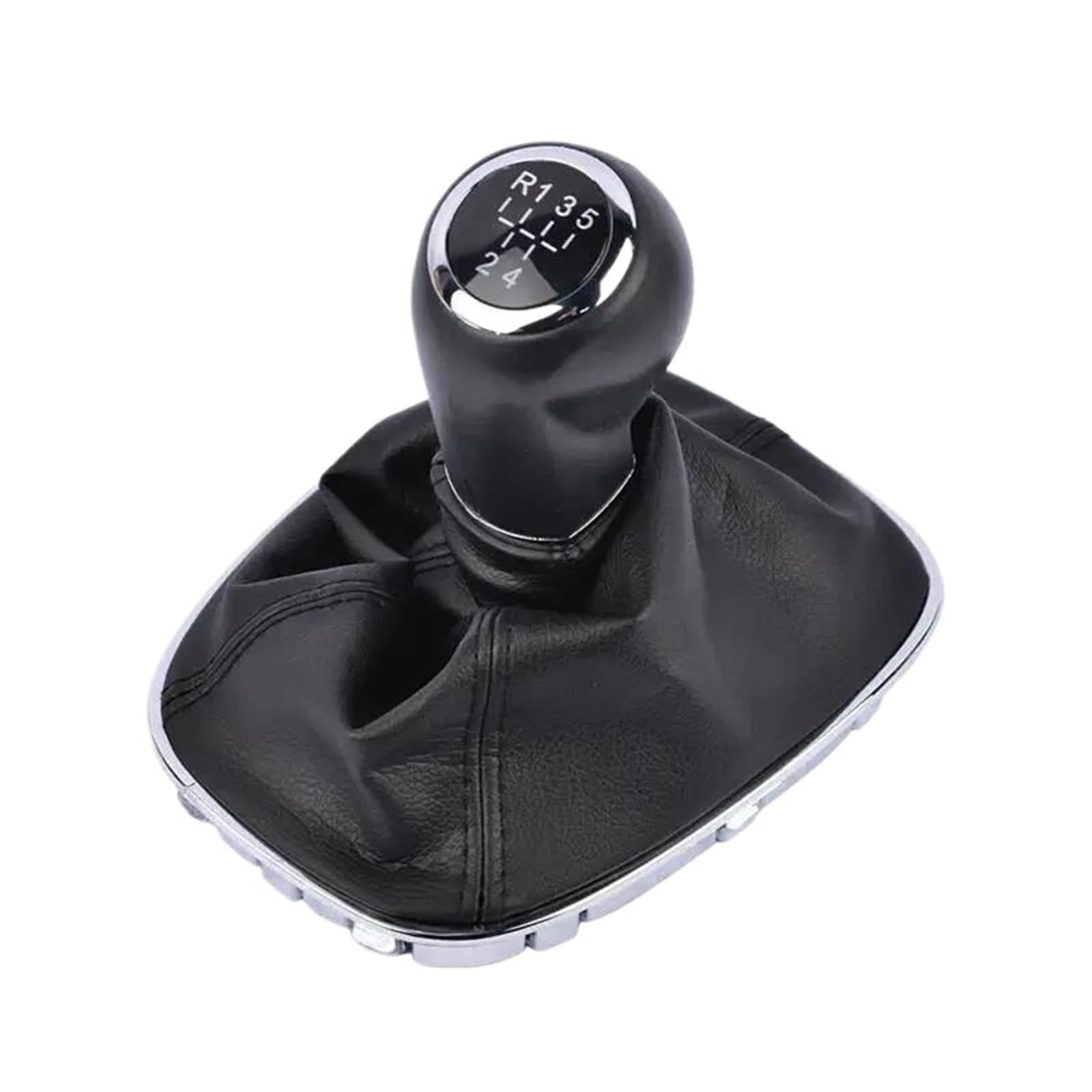 XZCVTYW 5/6 Speed Car Gear Shift Knob with Gaitor Boot Manual Transmission for Opel/Vauxhall for Corsa D S07 E X15 Hatchback Van Car Gear Shift Knob(Black-A)