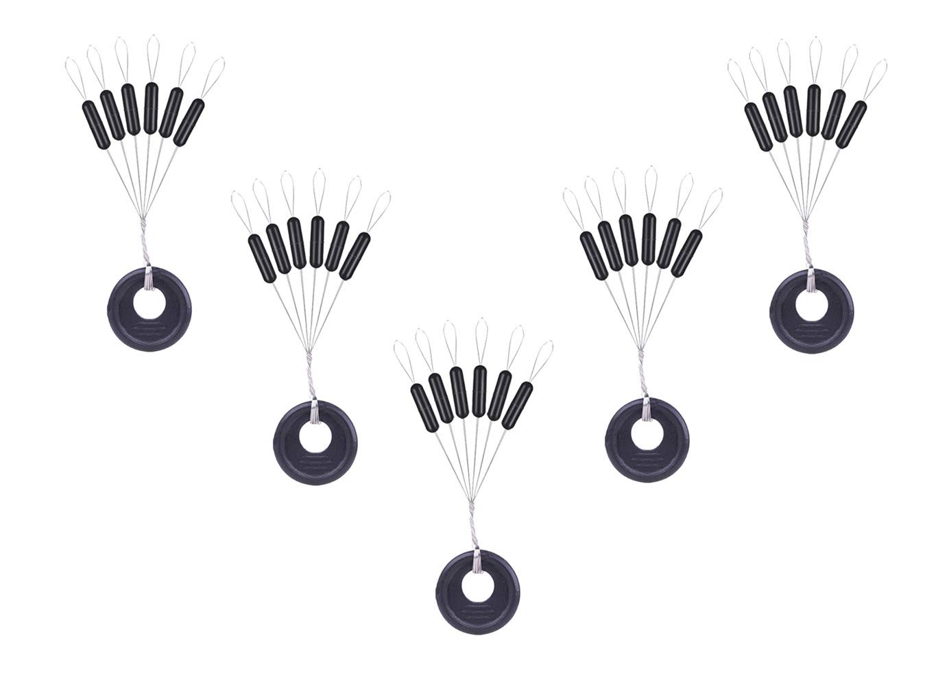 Bouchons En Silicone Pour Pêche - Stoppeurs Ovales Ou Ronds - Lot De 10 - Antidérapants Et Durables