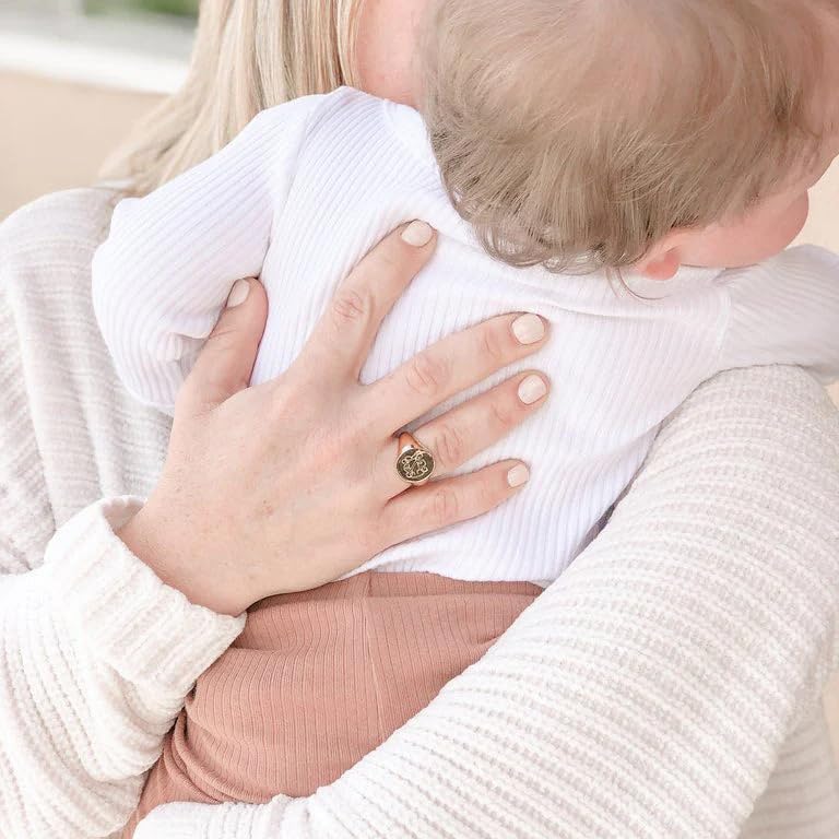 Custom Monogram Ring Personalized Initial Ring Women Men Christmas Valentine Birthday Gift - Gold Silver Rose Gold2