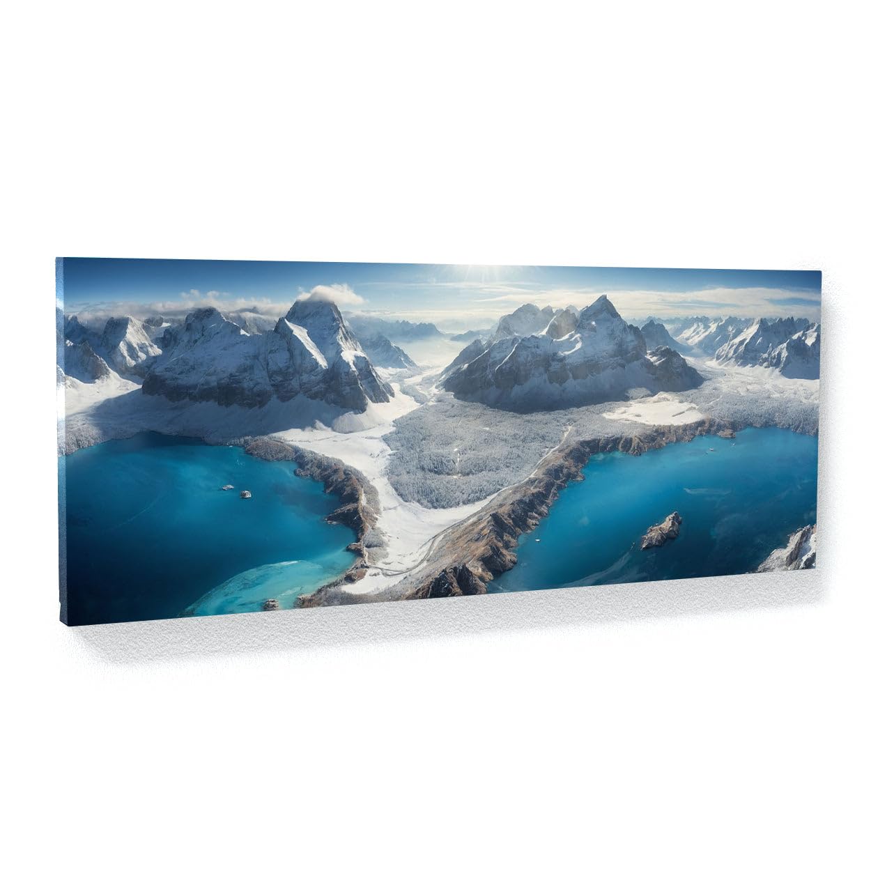 Sense Canvas Carte du monde Vista 77 sur toile - Décoration murale - Grande taille 40 x 16 / 3,8 cm