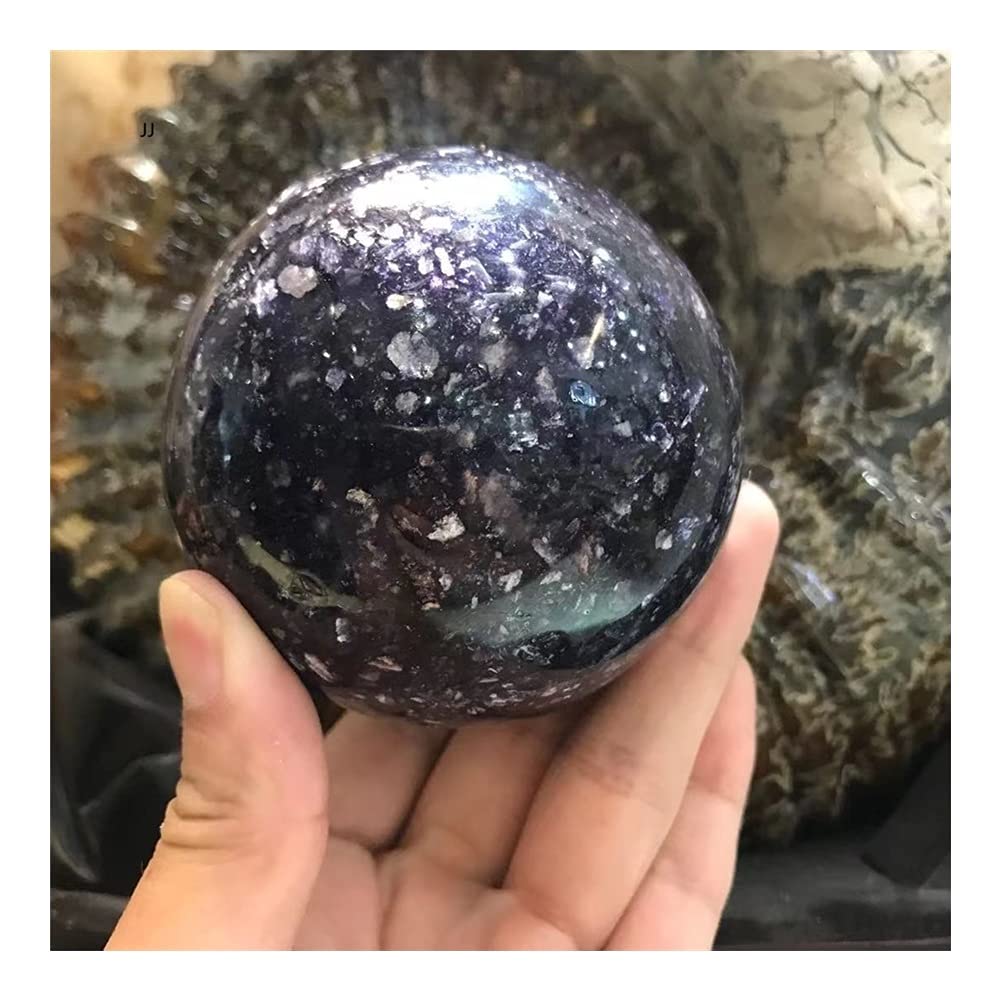 Crystal Gift Collectionn Lila Glimmerkugel Stein Ornamente lila Kristall Stein Einrichtungsgegenstände, Mineralstein Stein farbiger Edelstein Home CrystalMeditation Geschenk ERTEYIN