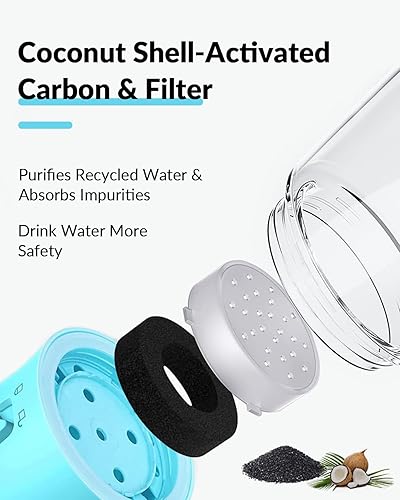 Miniatura 4 de Botella de agua para perros 3 en 1, botella de agua portátil a prueba de fugas para mascotas con contenedor de alimentos y dispensador de bolsas de