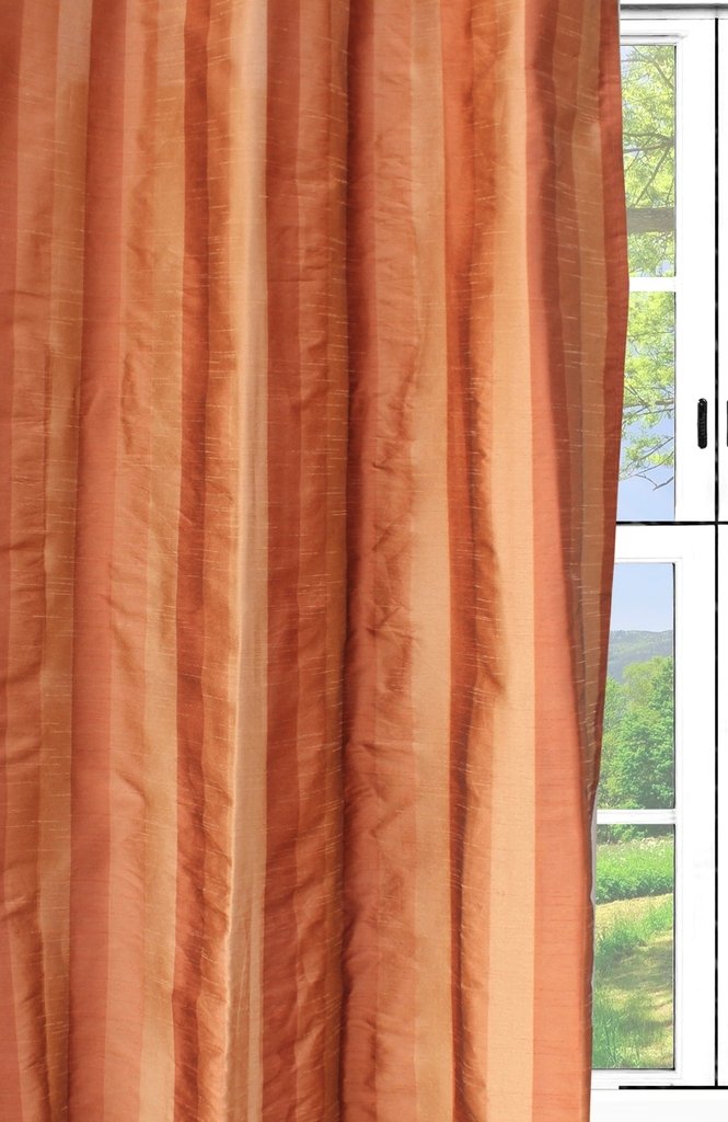 Dekor World Stripe Rust Fabric (Pack of 20Mtrs)