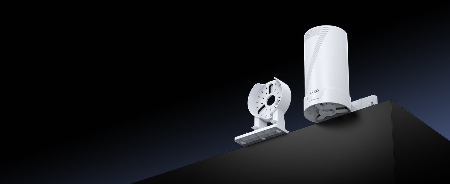 BECEMURU Supporto A Parete Per TP-Link Deco M9 Plus WiFi – 3 Pezzi – Con Gestione Cavi, Installazione Facile, Colore Bianco