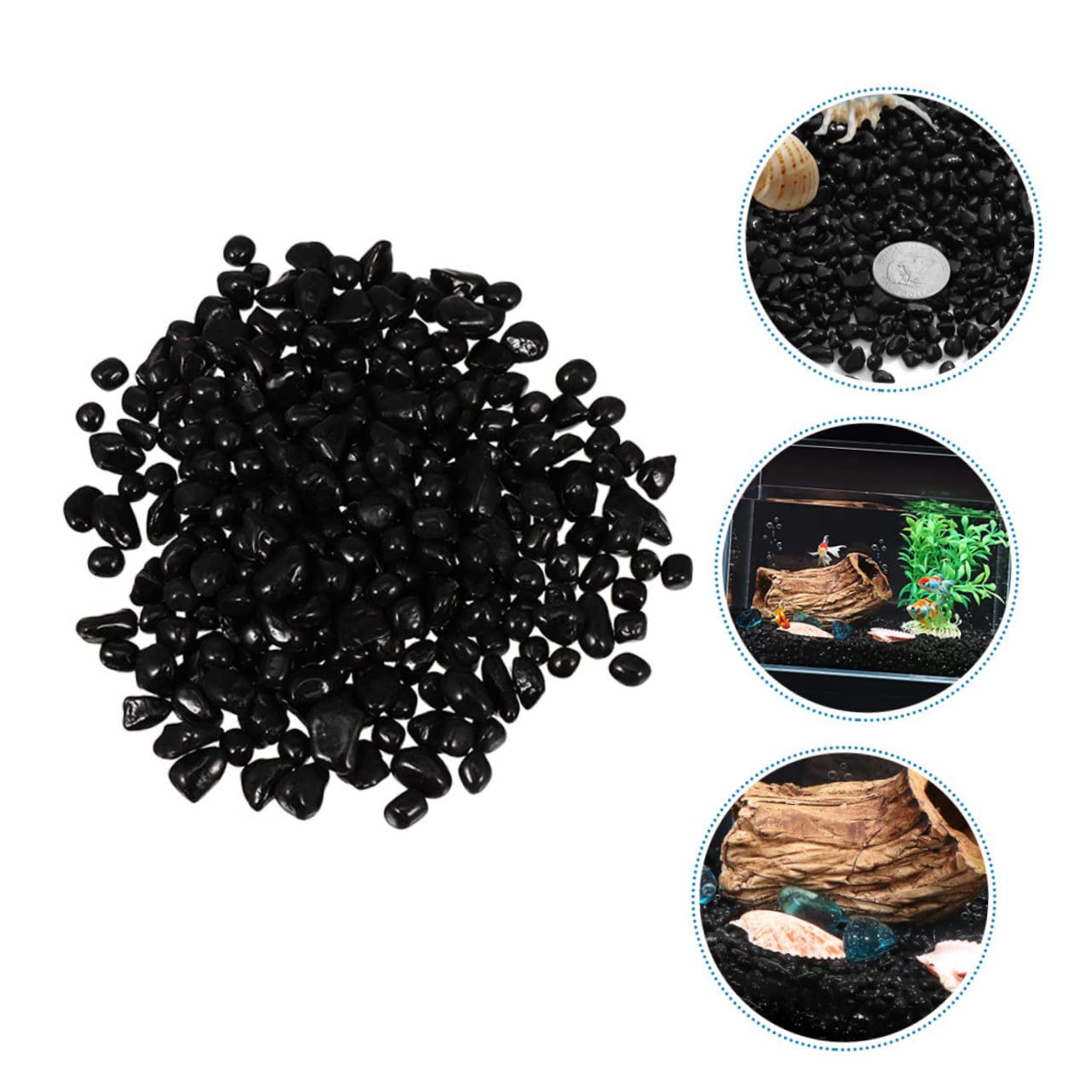 1torba Gravel Do Akwarium Czarne Kamienie Do Dekoracji Zbiornika Rybnego Zdrowe Estetyczne Podłoże Kamienie Akwarium