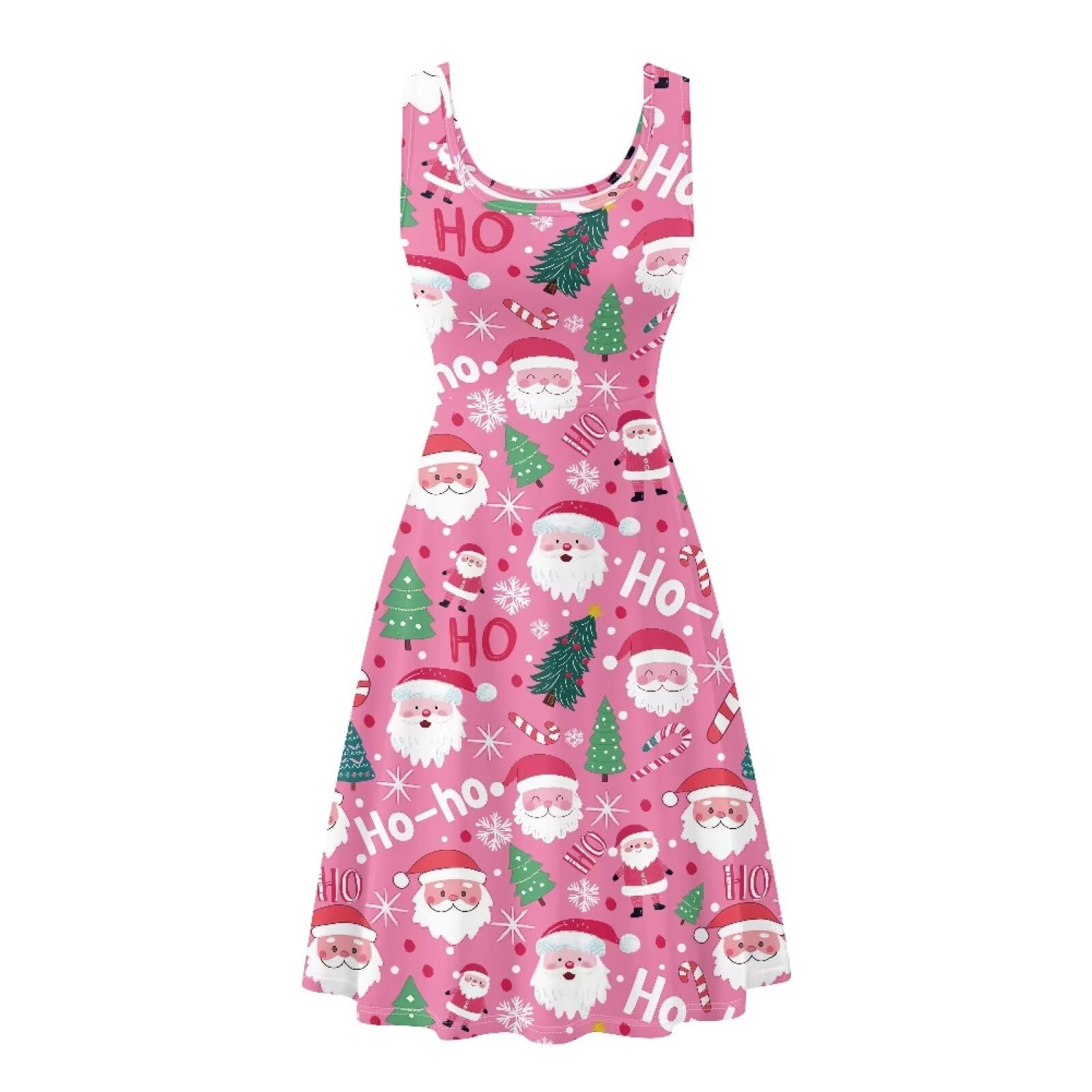 Dreaweet Casual Sleeveless Dresses for Women Girls, Round Neck Tank Dresses with Pockets Summer Sundress Size XS-4XL