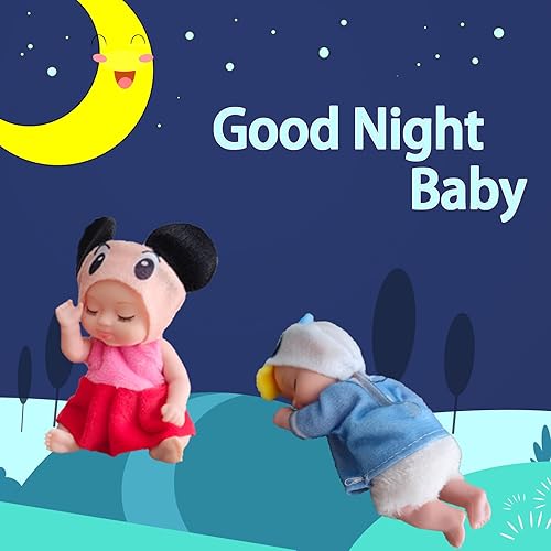 Miniatura 3 de Mini muñecas pequeñas de 4 pulgadas, figuras de acción, 6 bebés pequeños en una caja de regalo (edición C)