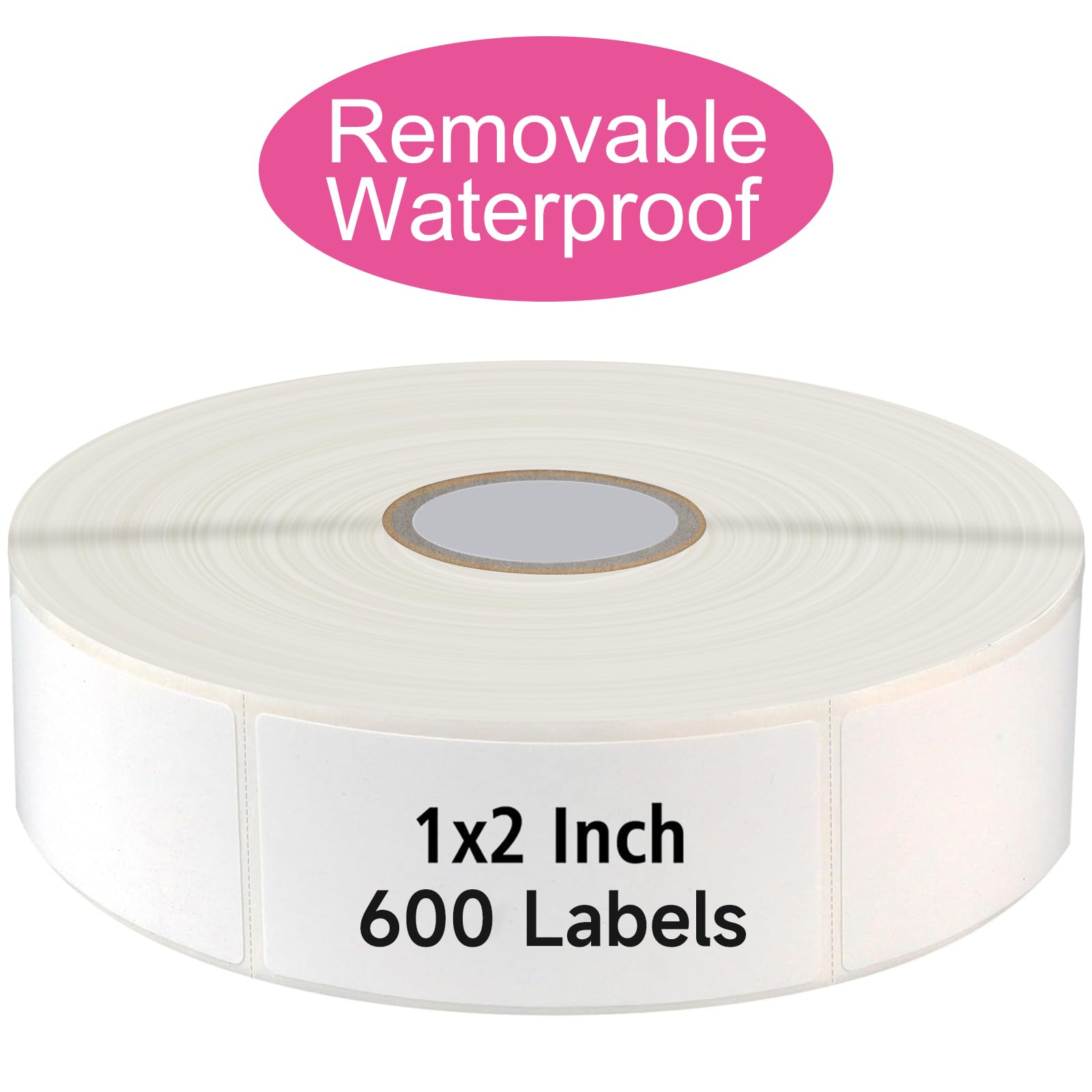 600 etiquetas de congelador extraíbles en blanco con línea de perforación para una fácil distribución y uso. Impermeable y resistente al aceite, adecuadas para contenedores de alimentos, tarros y