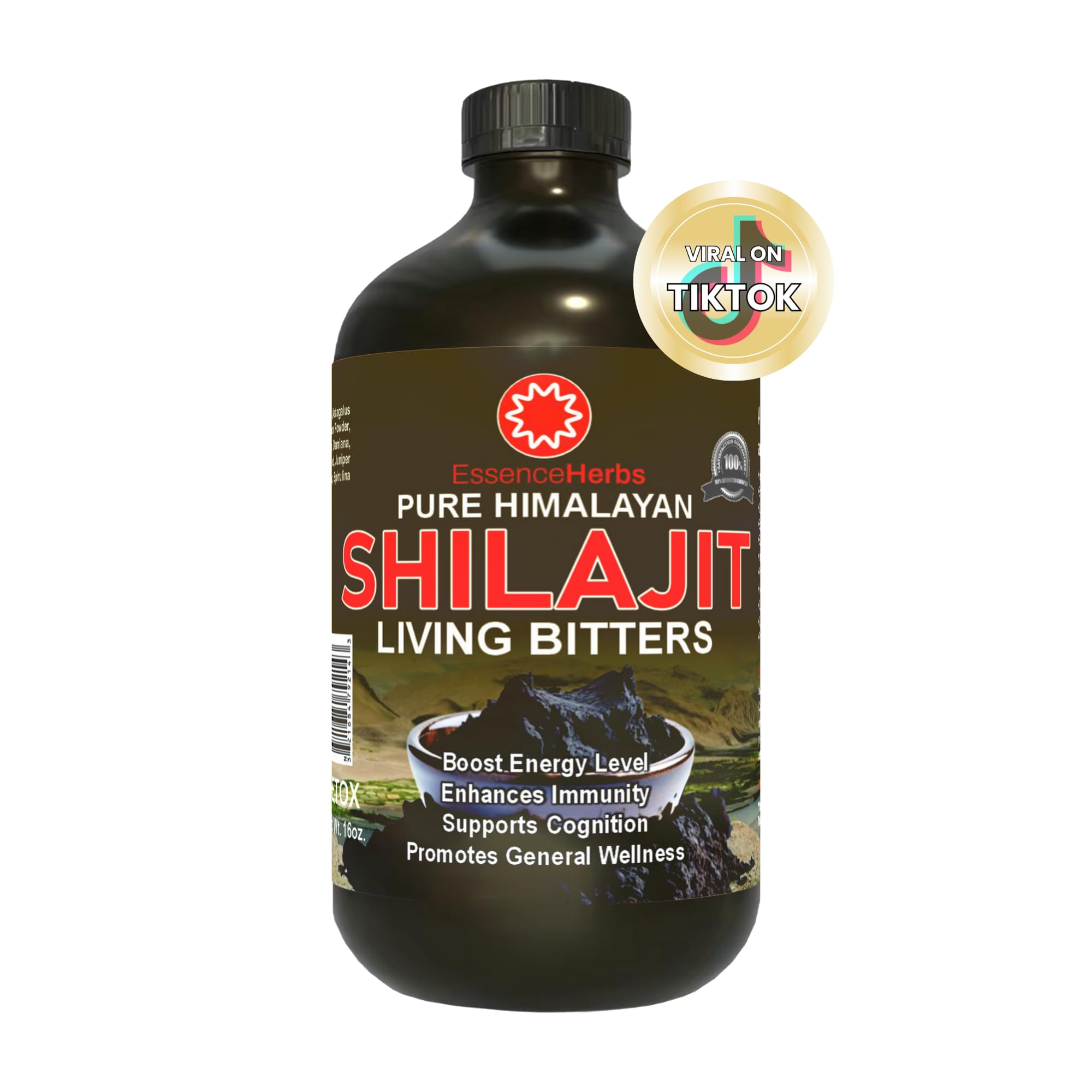 Essence Herbs Shilajit Bitters Liquids Made with Shilajit, Moringa, Black Seed, & More (Pack of 1)