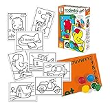pintar con los dedos niños Juego educativo para pintar, donde el niño debe utilizar el dedo como pincel y pintar unas divertidas láminas