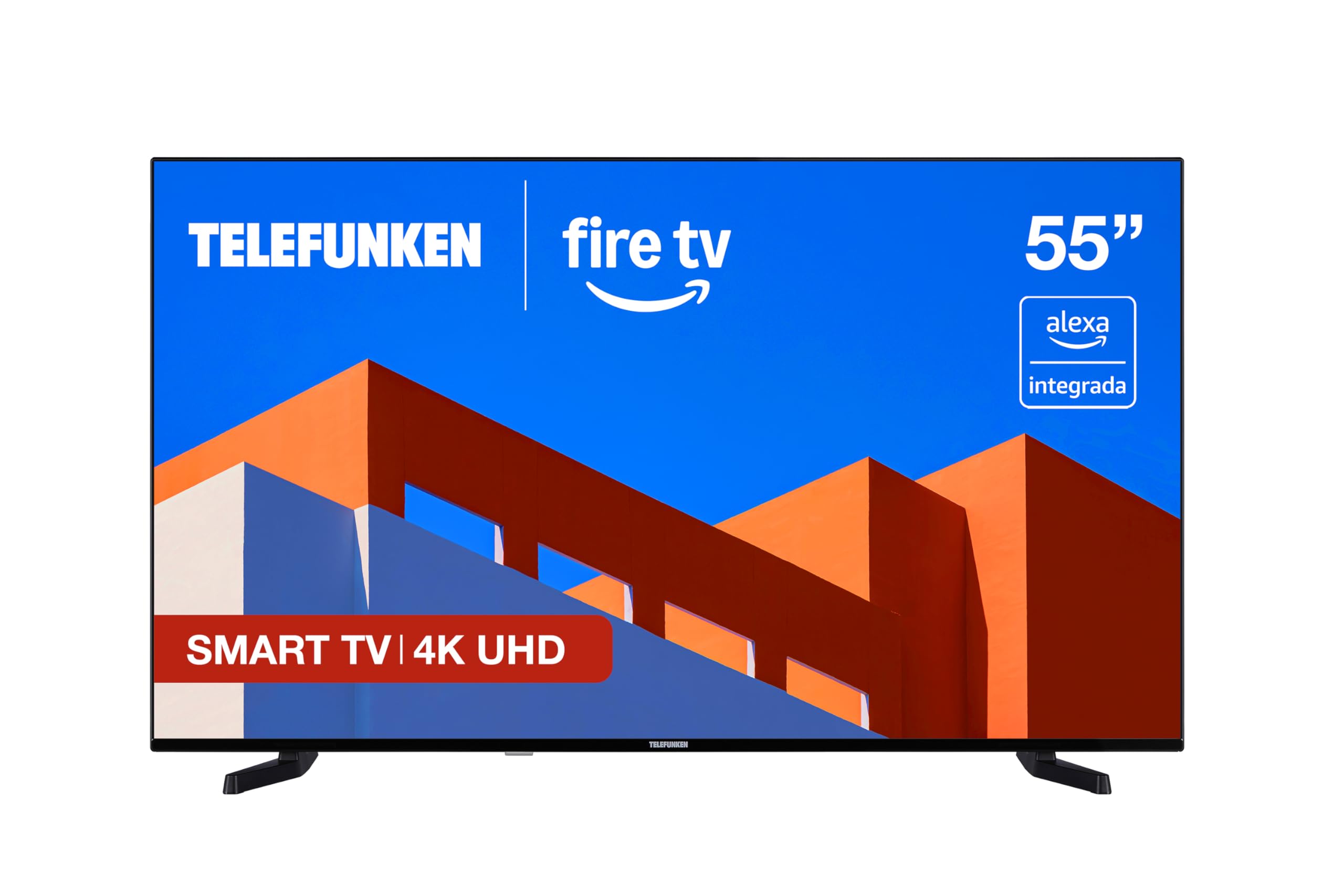 Telefunken 55FTV825, 55 Pulgadas 4K UHD, Smart TV Fire OS, HDR10, MEMC, Compatible con Alexa, Dolby Atmos, Apple AirPlay, Bluetooth