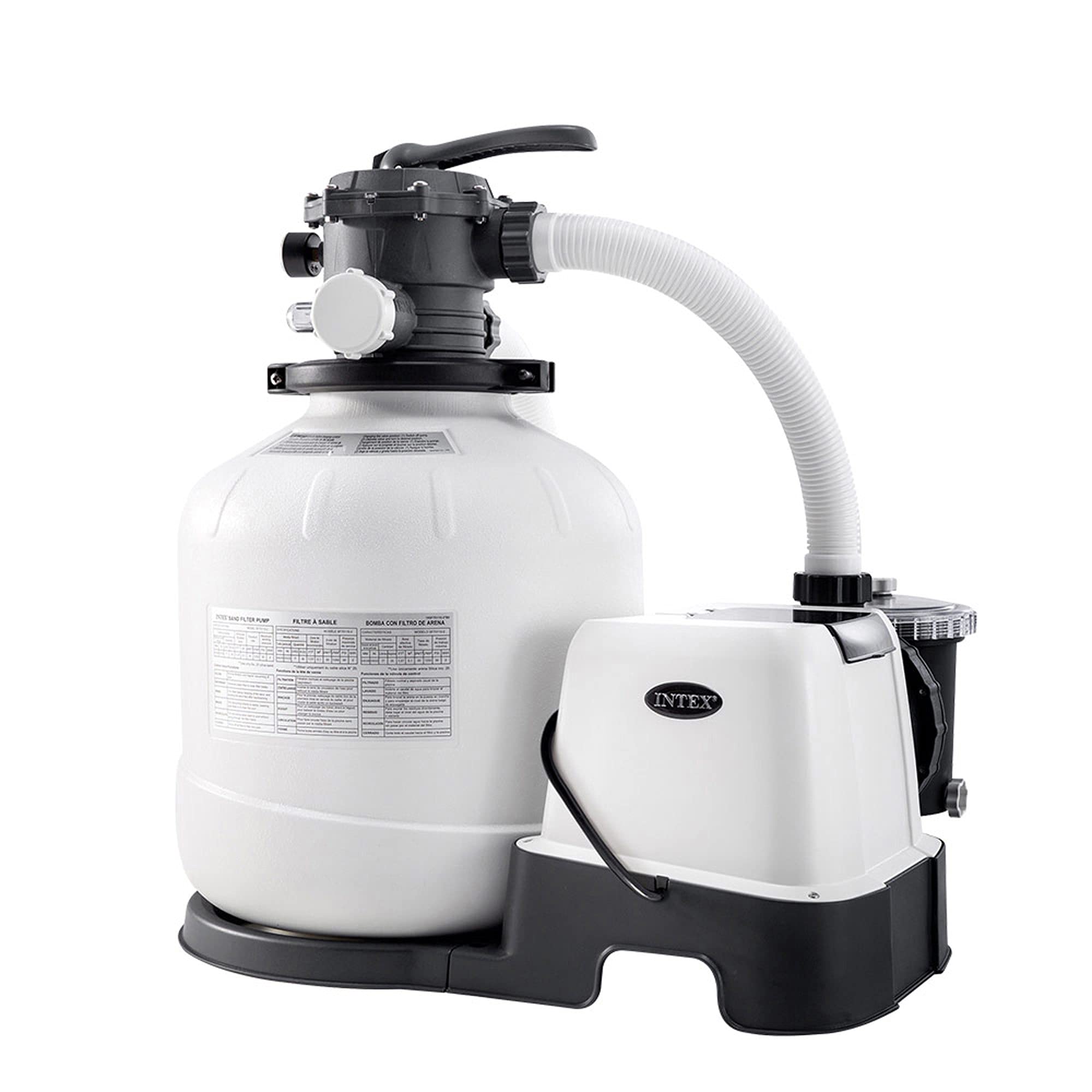 Intex 26378NP – Piscina Fuori Terra Ultra XTR Frame Rettangolare, Pompa Filtro 10000 L/h, Scaletta, Telo Base e Copertura, Kit Pulizia Deluxe e Set Volley, 54368L, Acciaio e PVC, Grigio, 975x488x132cm