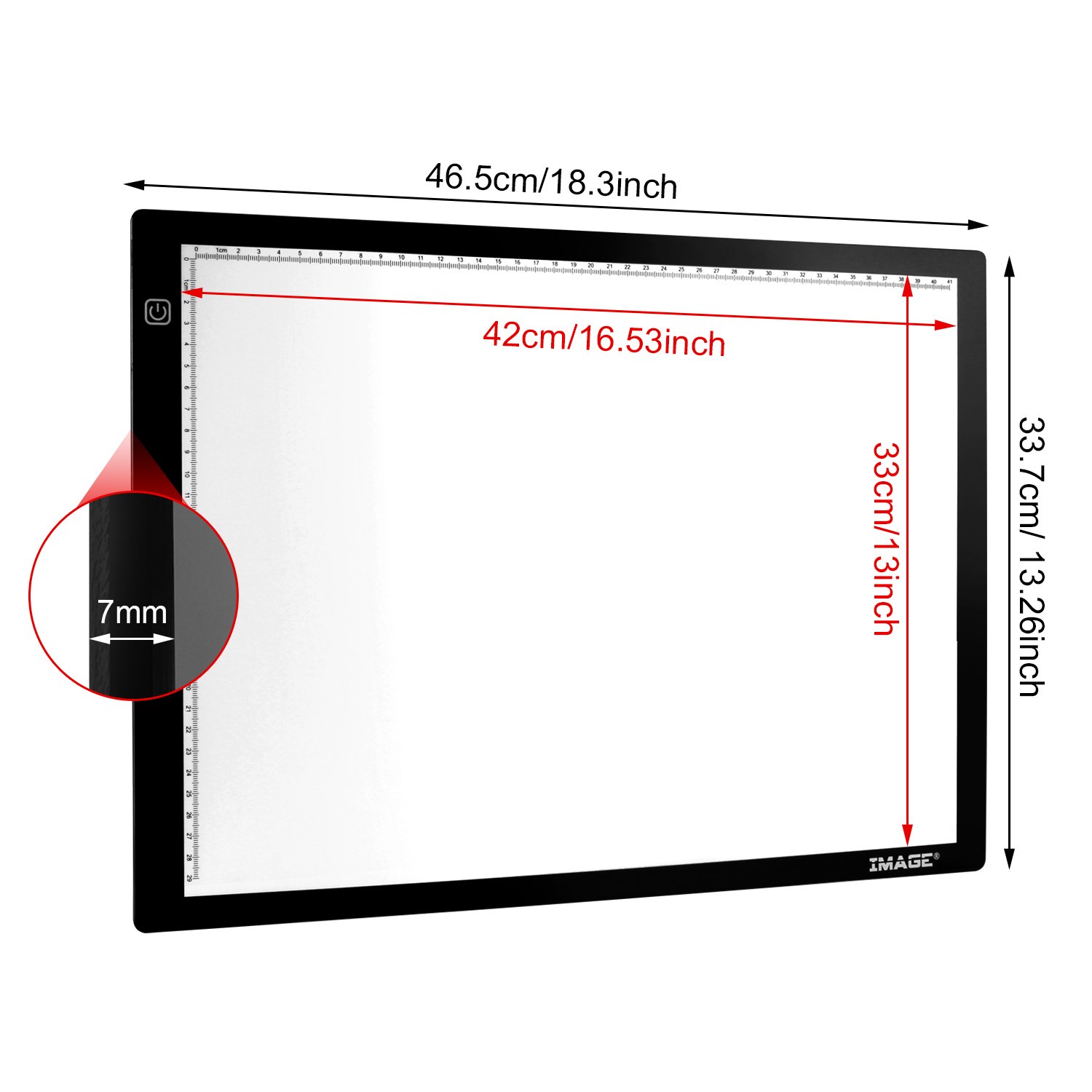 A4 Lichtbak Draadloze Artcraft Tracing Pad Batterij Werkt Ultradunne Licht Pad Fysieke Knop Controle Helderheid Dimbaar met Geheugen Functie voor Tatoo Tekenen Schetsen Ontwerpen Schilderen