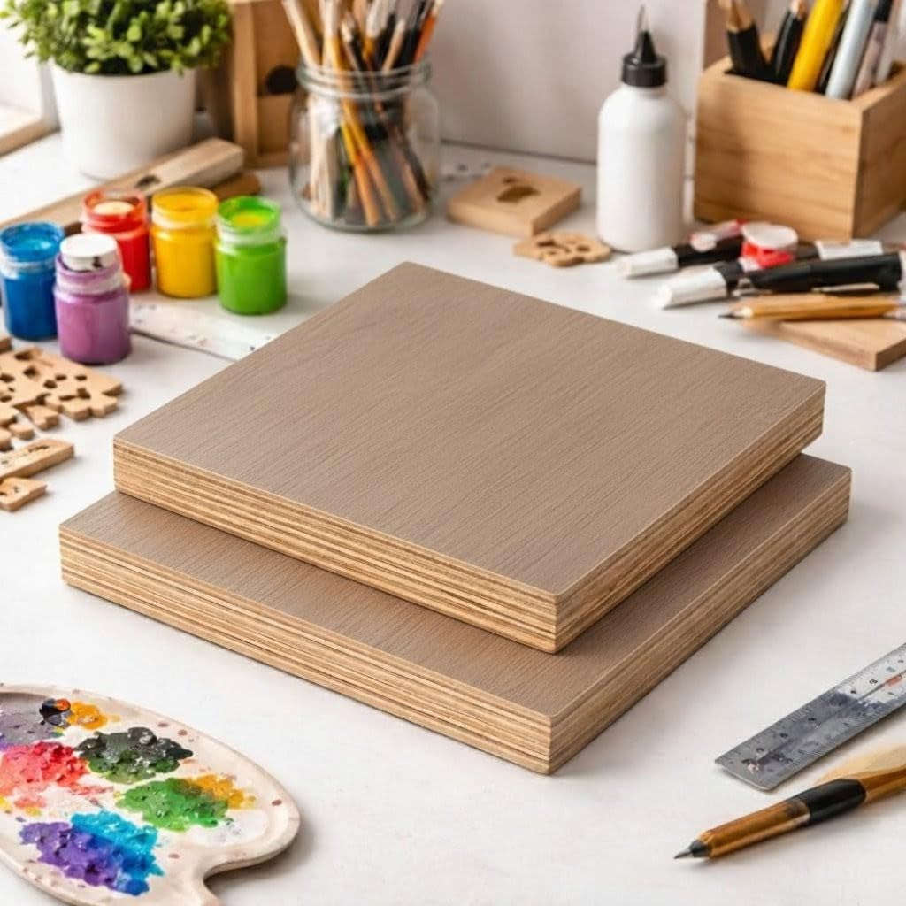 Royal Furnitures Strong Multipurpose Plywood Board 12 x 24 Inch | 9mm Thick | Raw Finish | for Shelves, DIY Furniture & Art (2, 9 MM, 12x18)-image-16