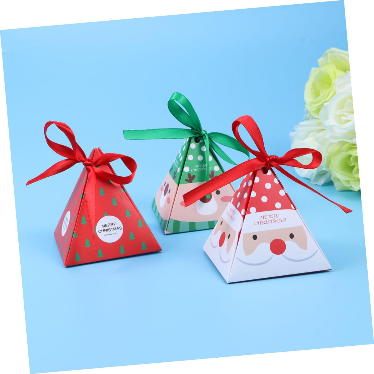 ifundom 30 Piezas Cajas de Obsequio Pequeñas para Dulces Navideños Chocolates y Golosinas para Cajas de Dulces Navideños de Obsequio Navideñas para Fiestas de Navidad