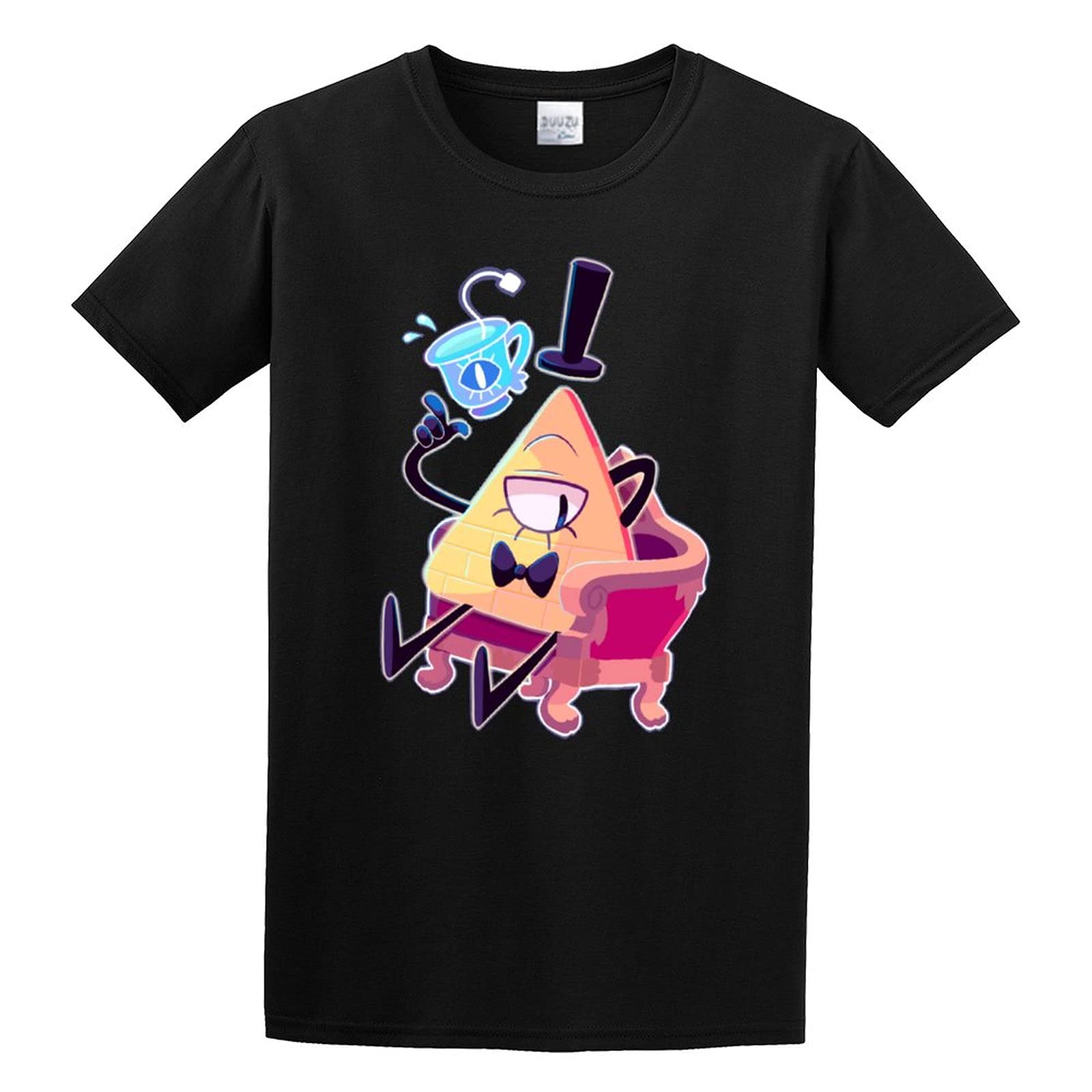 ziyang Men's Gravity Falls Bill Cipher Art Simplicity Short Sleeve T-Shirt Black M