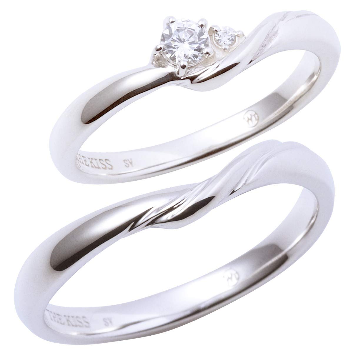 Amazon | [ザ・キッス] シルバーペアリング 結婚指輪 2個セット ペア