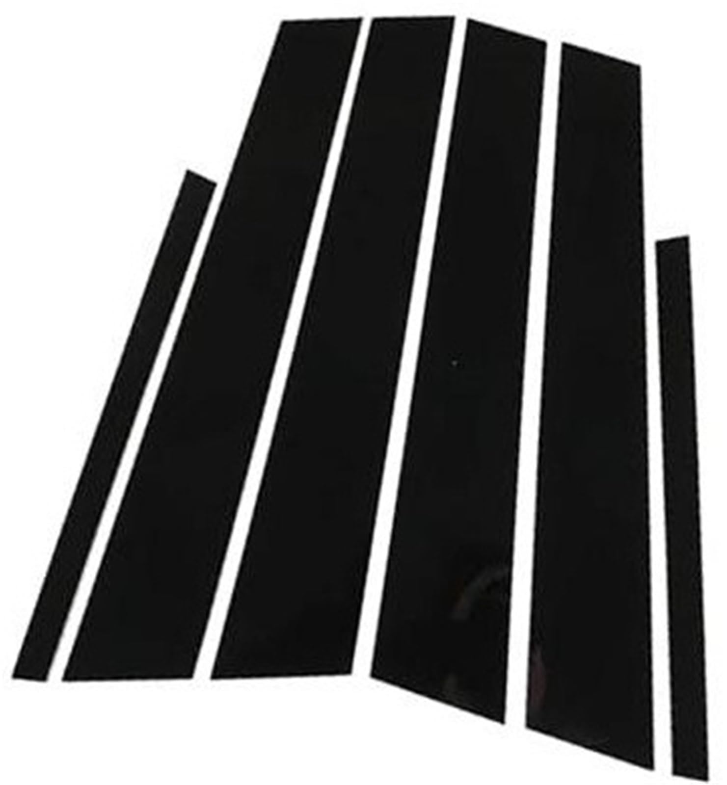 6 szt. osłona słupka drzwi samochodu, okna, do Kia Rio 2011-2017, B-wygląd włókna węglowego Osłona szyby samochodowej(BLACK A-black)