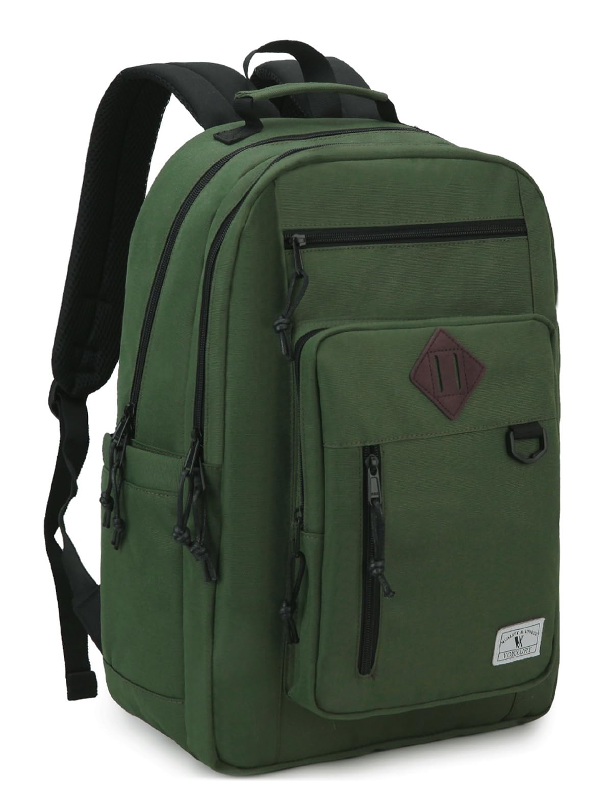 VX VONXURY Backpack for Men,Women 18L Large School Bag,2 Compartments Daypack for Teens Boys Girls (Army Green)
