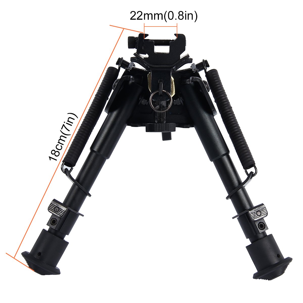 Fucile da caccia tattico da 6-9 pollici Bipod regolabile in altezza Girevole Spring Spring Style con adattatore