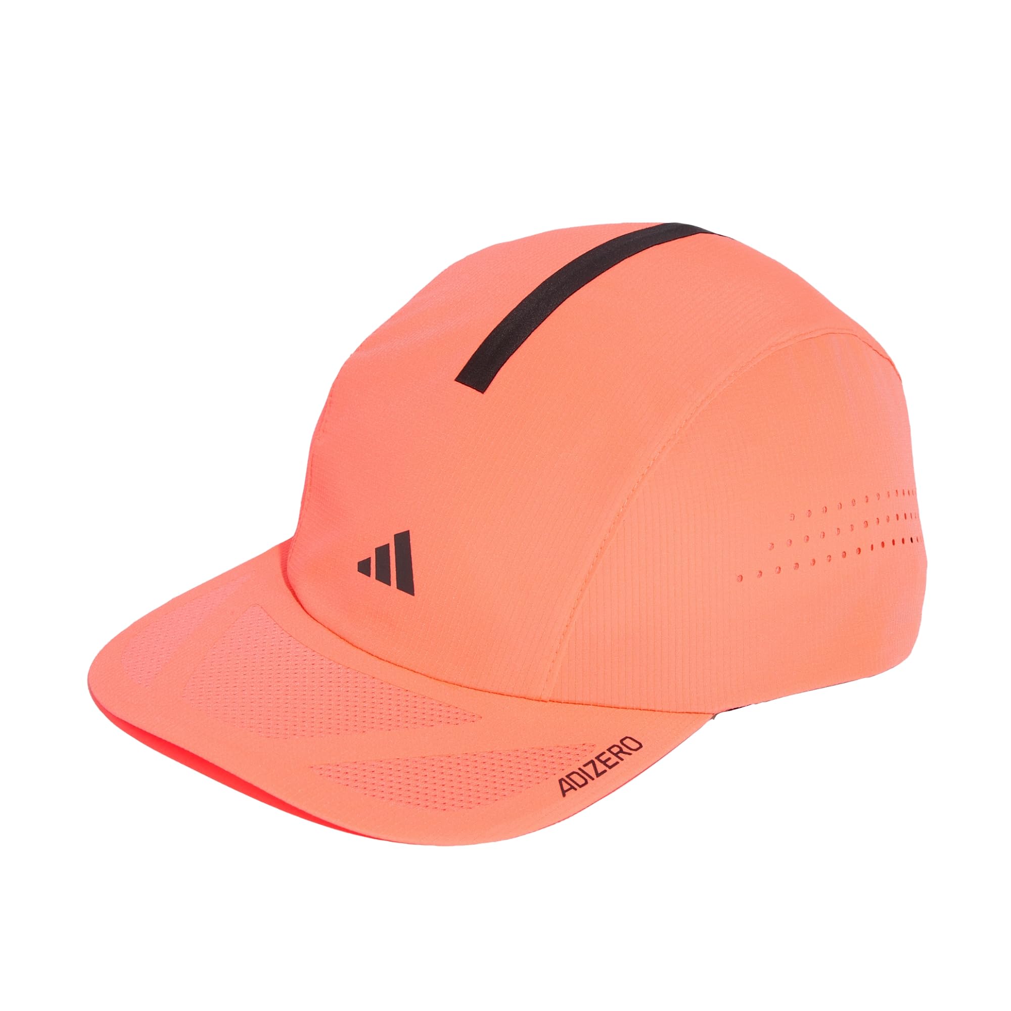 adidas Unisex Runningxadizero Lightweight Climacool Hat, Solar Turbo/Black Reflective, S-M