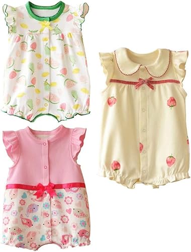 Mameluco de algodón para bebé, ropa de verano para bebés de 0 a 12 meses, paquete de 3