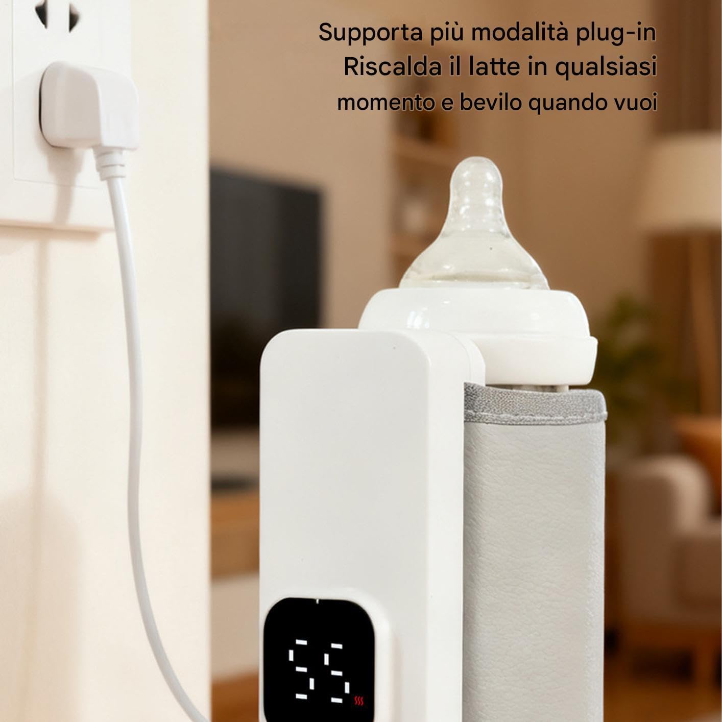 Scalda Latte Portatile | Veloce Display Intelligente Forniture Portatili,Scalda Biberon,Per Latte Materno Acqua Per Auto Casa Uso Quotidiano E Notturno