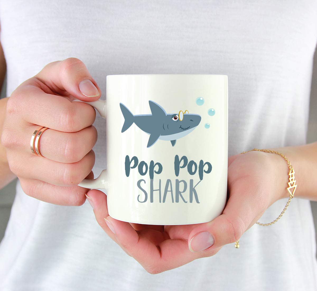 Andaz Press Baby Shark Family 11oz. Coffee Mug Gift, Baby Shark, Girl, 1-Pack, Shark Do Do Do Gift Idea Birthday Christmas Gifts For Baby