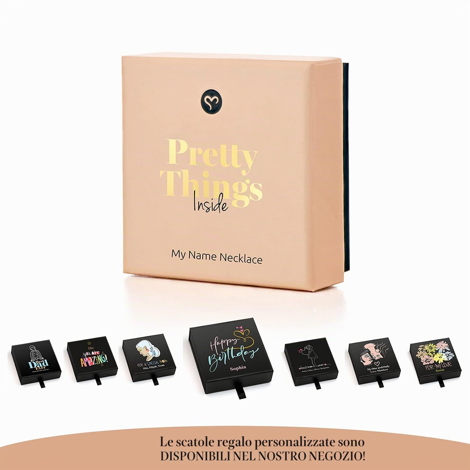 MYKA - Anello Personalizzato Charlize - Tris Anelli alla Russa in Argento 925 - Gioiello inciso con Nomi - Regalo per Donne - Regalo per Festa della Mamma