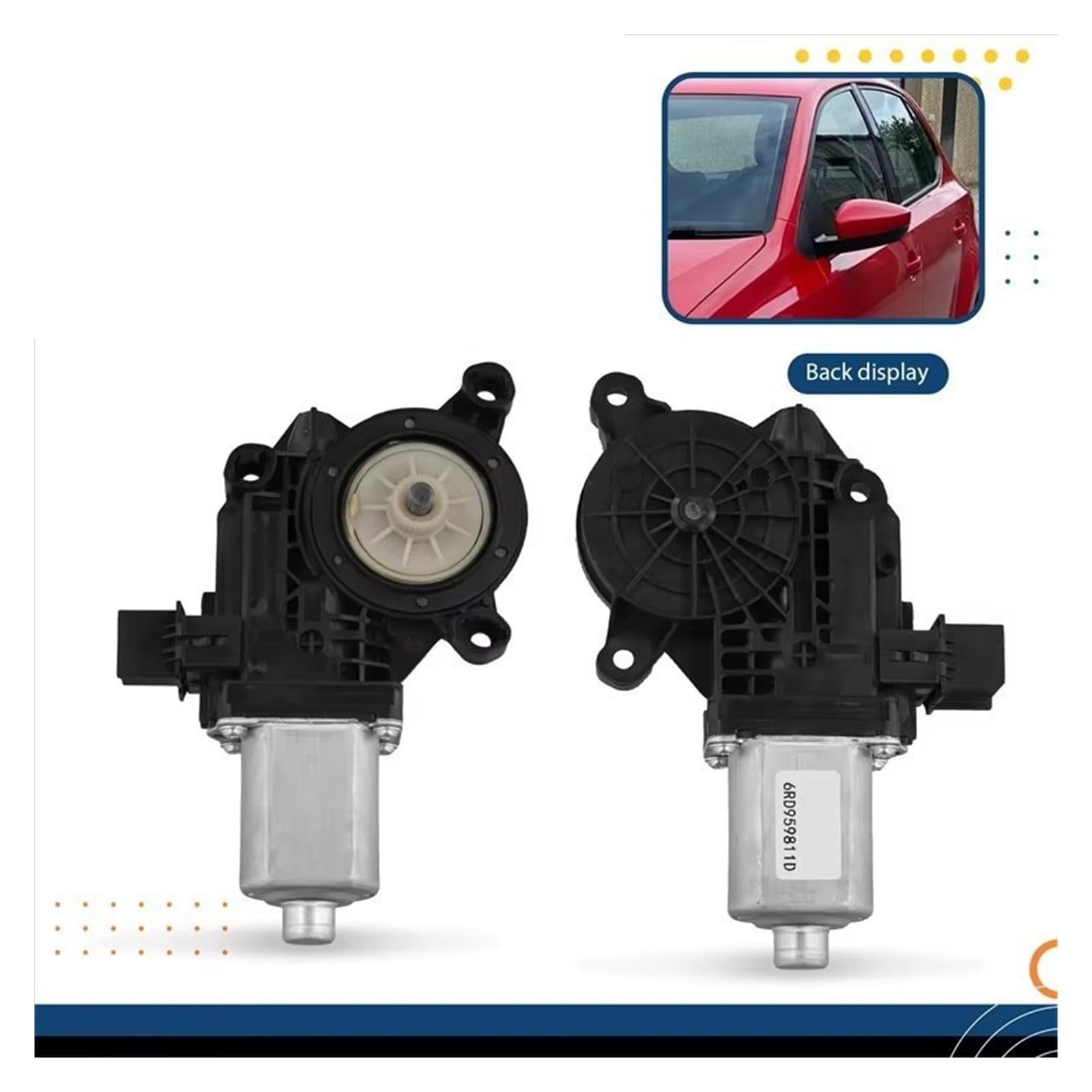 Motor Elevador de Cristal para Polo 2011-2018 6R0959801 6R0959802 6R0959803 6R0959804 Motor Elevador de Ventana de Coche Motor limpiaparabrisas de Repuesto