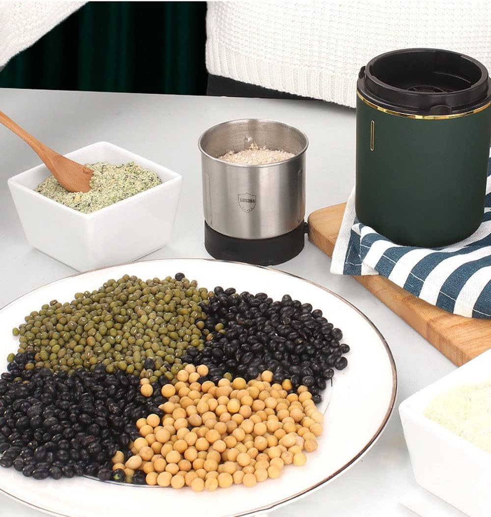 Coffee Grinder - Herb grinder with Stainless Steel Blades, Spice Grinder with 170ml Capacity, USB Portable grinder for Coffee Beans,Herb,Spices, Peanuts, Grains and More