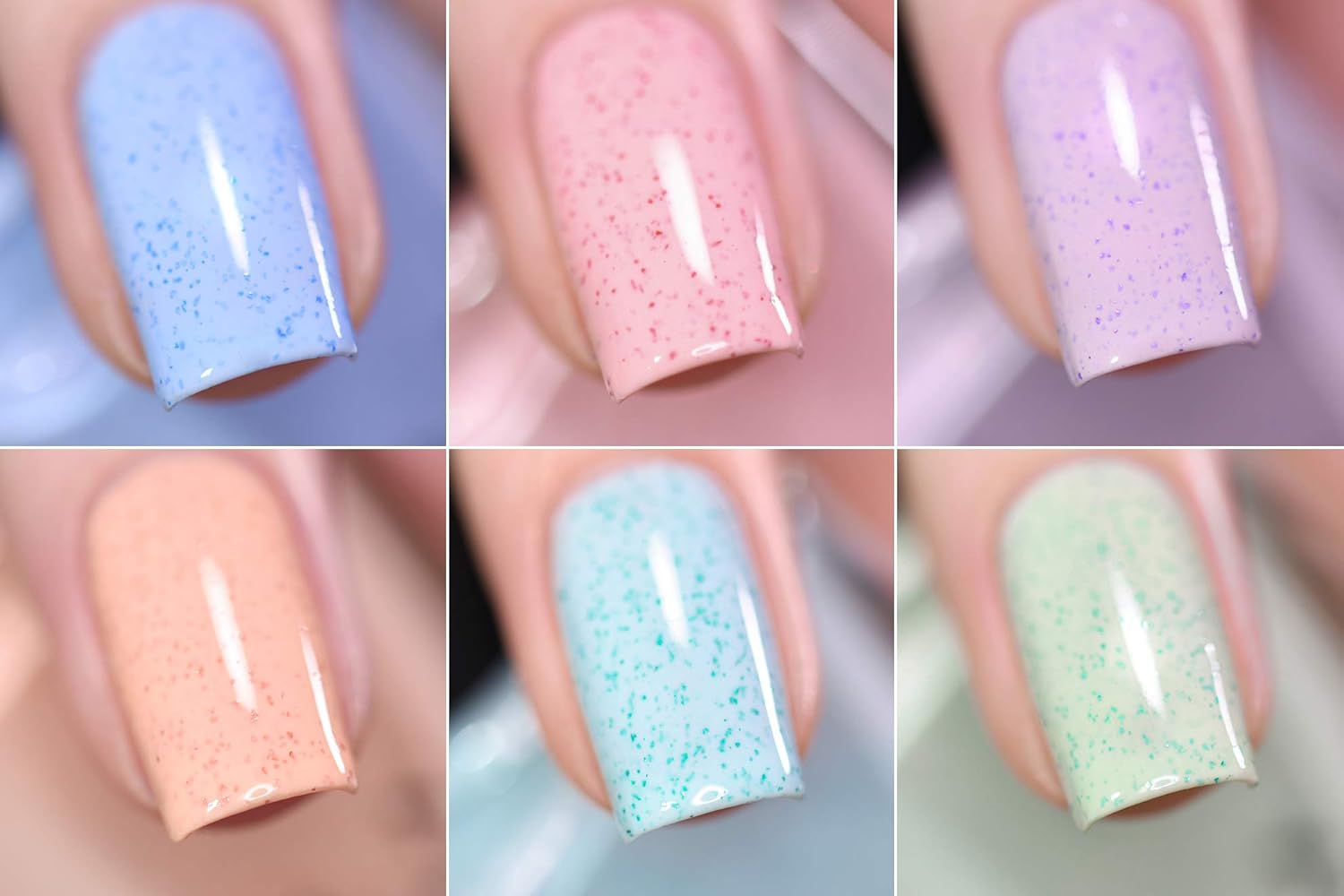 ILNP Hatched Collection - Speckled Pastel Nail Polish Set