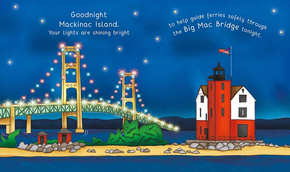 Night-Night Michigan: A Bedtime Board Book of Michigan Landmarks