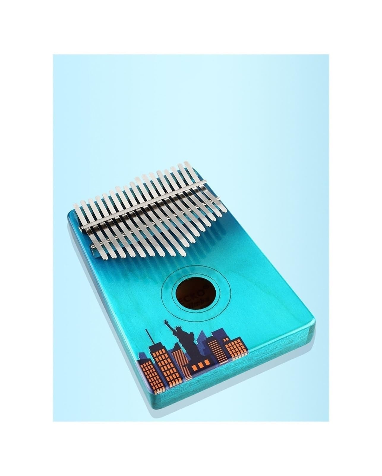Kalimba Miniinstrument pięciopalcowy Pianino palcowe malowane 3D Fortepian kciukowy 17-tonowa kalimba dla początkujących