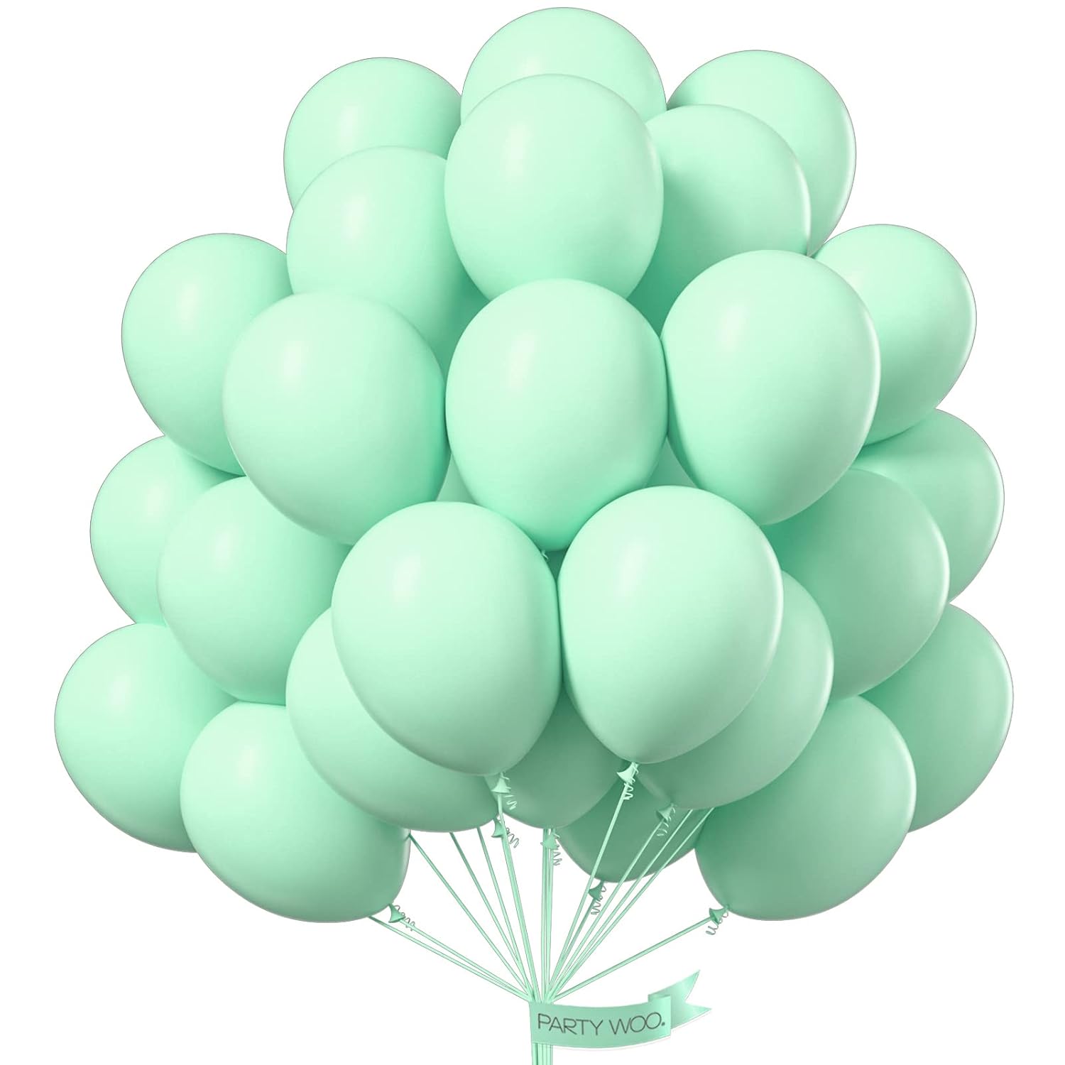Baraky Green Balloons, 50 pcs 12 inch Mint Green Balloons, Pastel Green