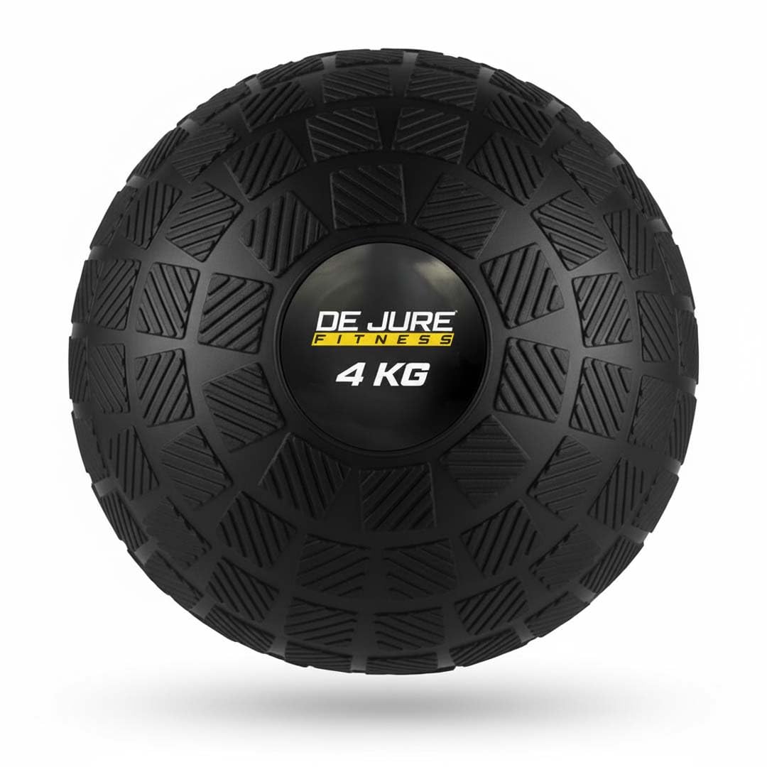 DE JURE FITNESS Slam Ball 4 KG for Strength Training & Crossfit – No Bounce Weighted Workout Ball for Core & Power – Textured Grip Heavy Duty Medicine Ball for Home Gym Exercise & Conditioning - 4 KG-image-13