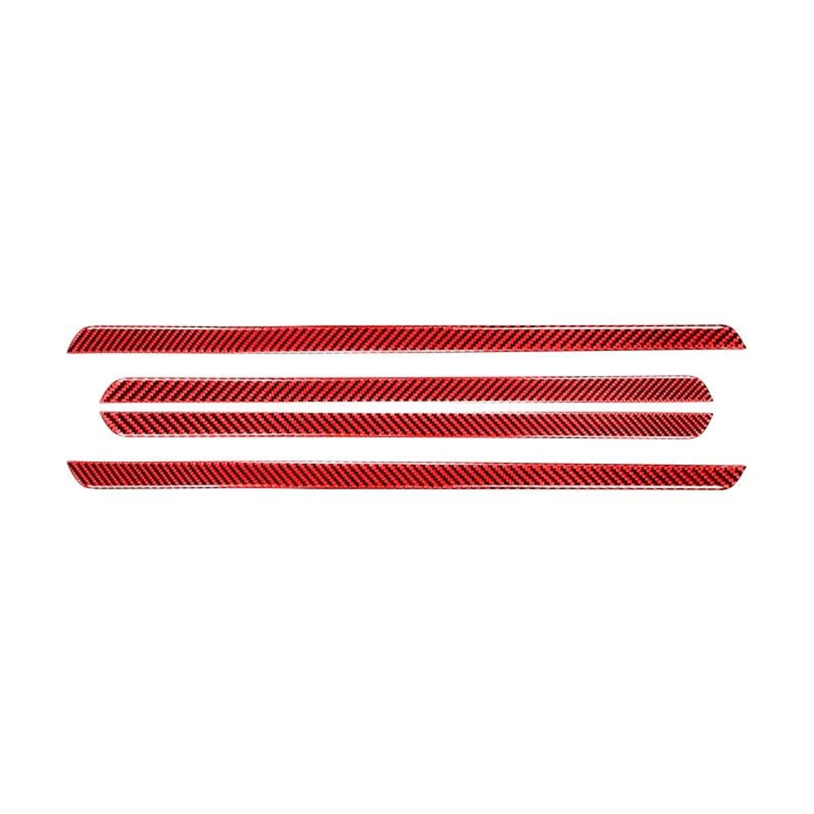 for Ford for Explorer 2013 2014 2015 2016 2017 2018 2019 Car Inner Door Panel Trim Strip Cover Decoration Sticker Decal KISSGPIPOL(Red)