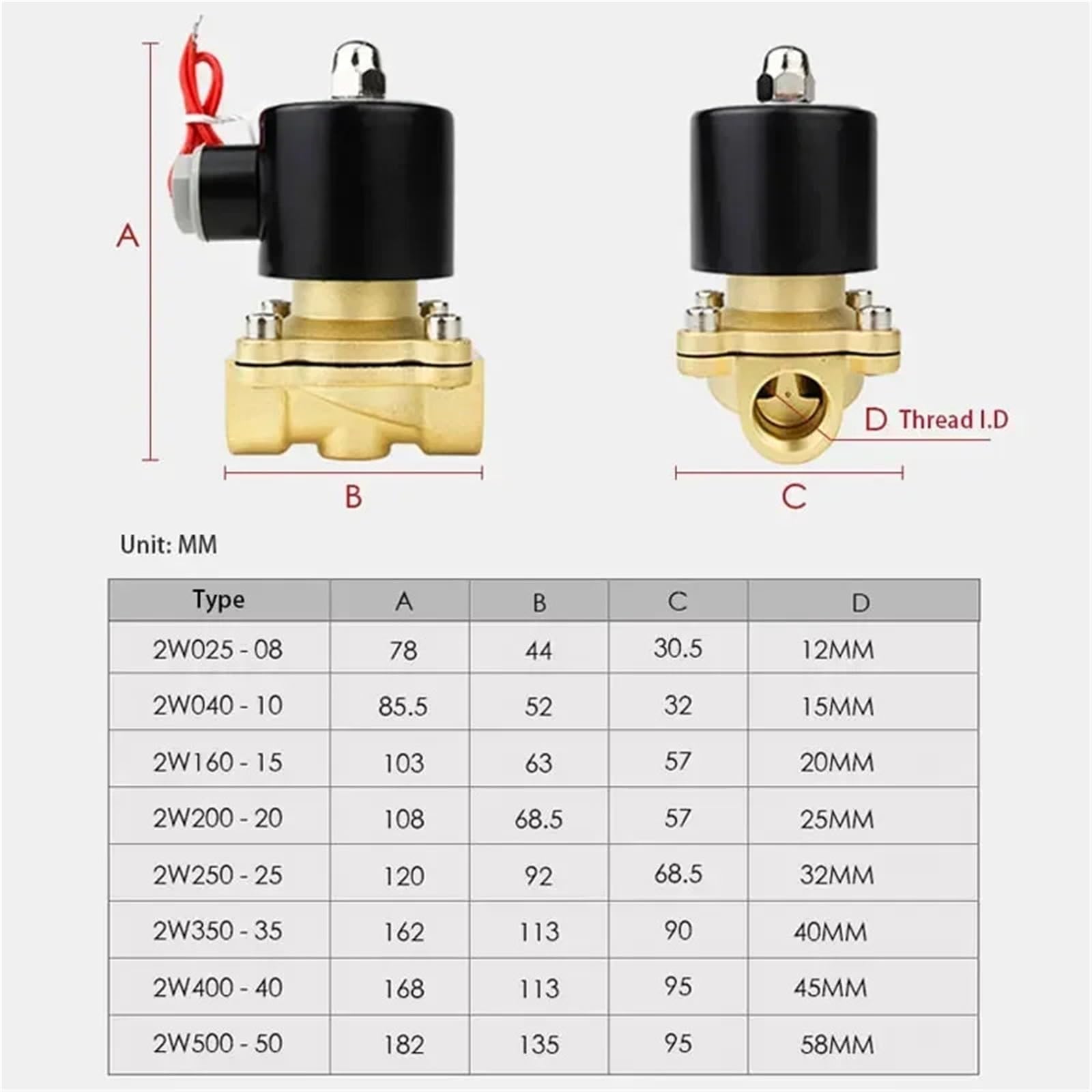 Electroválvula neumática DN8/10/15 Normalmente Cerrada for Agua, Aceite y Aire, 24 V, 110 V y 220 V | Valve(DN15,24V)