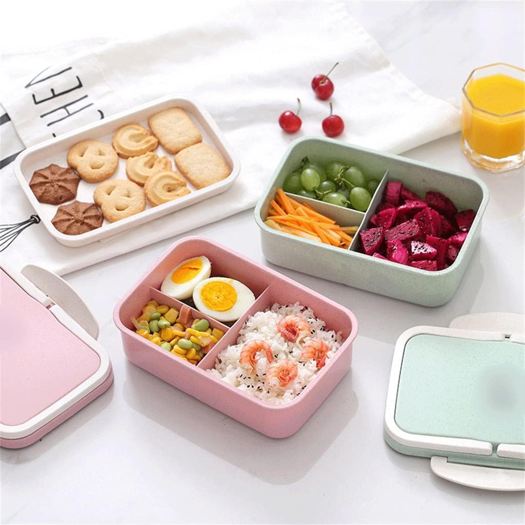 Lunch BoPB9rrer for Picnic School Microwavable (Gray 18.5 * 12.5 * 8cm) (Pink 18.5 * 12.5 * 8cm)