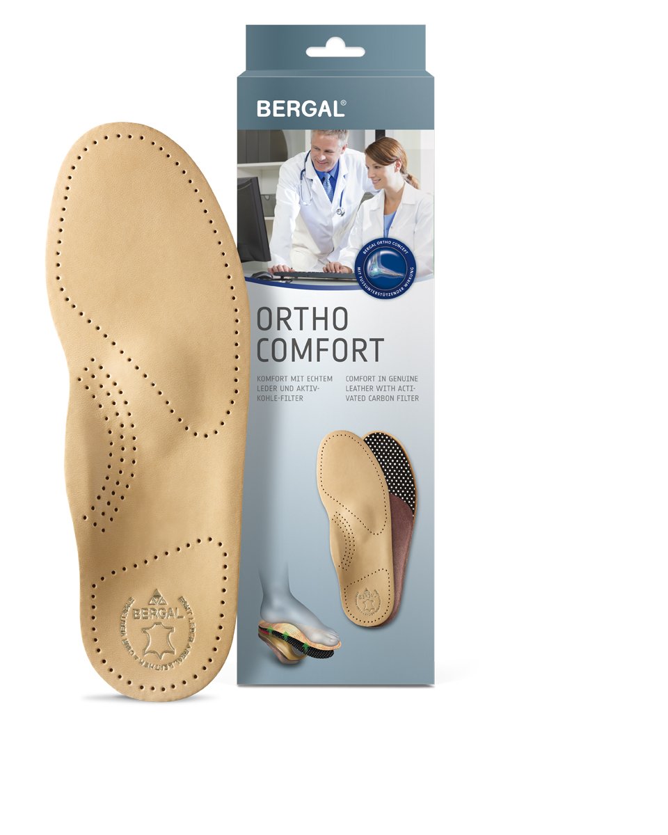 Bergal Ortho Comfort Orthopädische Einlagen mit echtem Leder