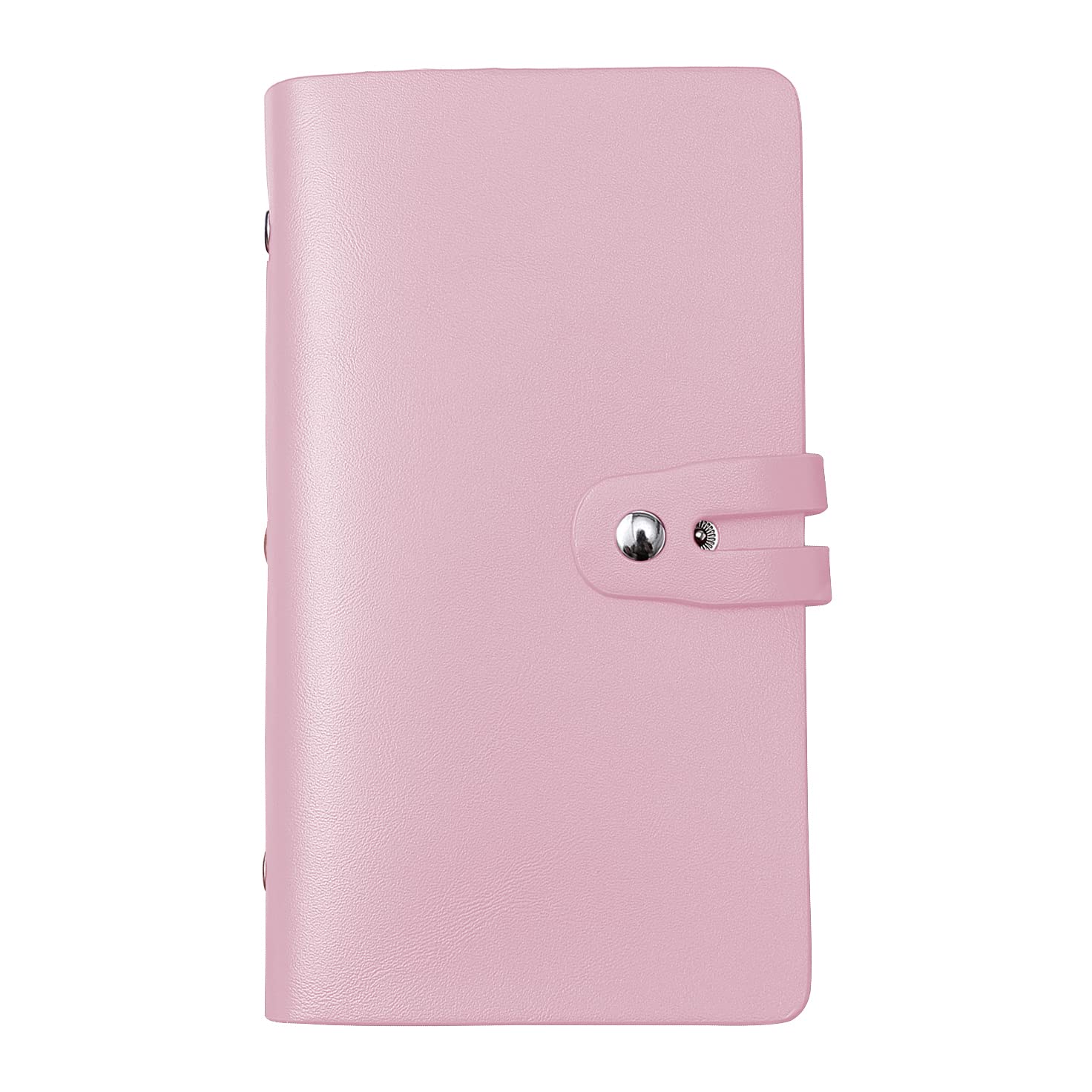 RFID Credit Card Holder, Leather Business Card Organizer with 96 Card Slots, Credit Card Case for Managing Your Different Cards and Important Documents to Prevent Loss or Damage (Pink)