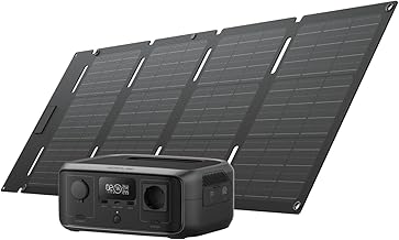 EF EcoFlow RIVER 3 Portable Power Station with Solar Panel 45W, LFP 245Wh Battery, Output 600W, Efficiency with GaN that doubles the duration, UPS in <20ms, Solar Generator 30% More Compact