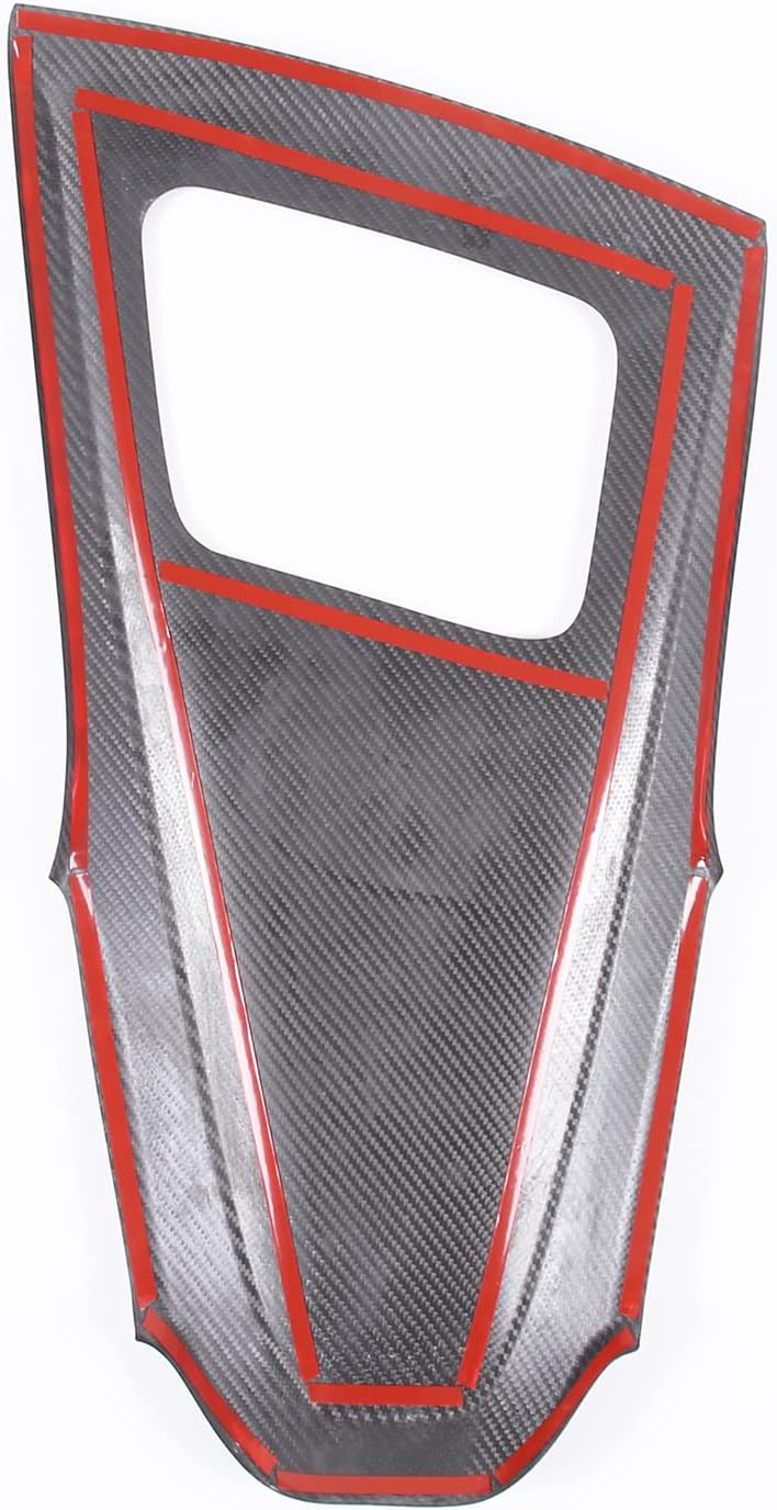 Car Control Dashboard Panel Cover Trim Compatible with Chevrolet Corvette C8 2020-2025 Dry Carbon Fiber Dash Instrument Upper Edge Panel Cover Interior Decoration Accessories (Black Carbon)