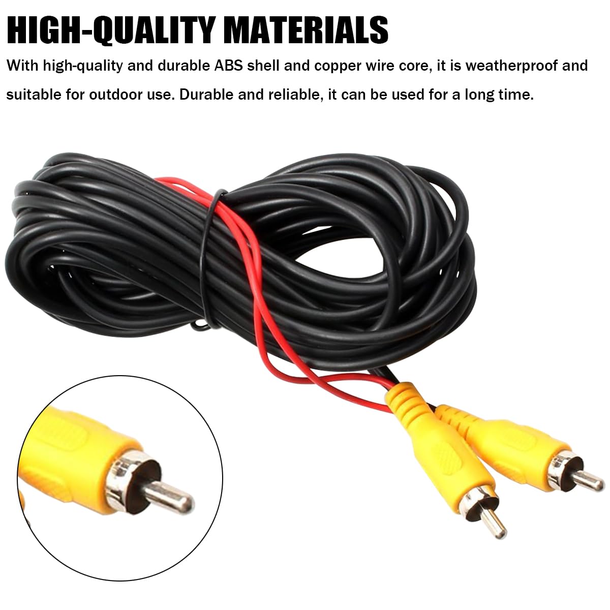 Câble Extension Vidéo RCA 6m Avec Fils Déclenchement - Pour Caméra De Recul Voiture