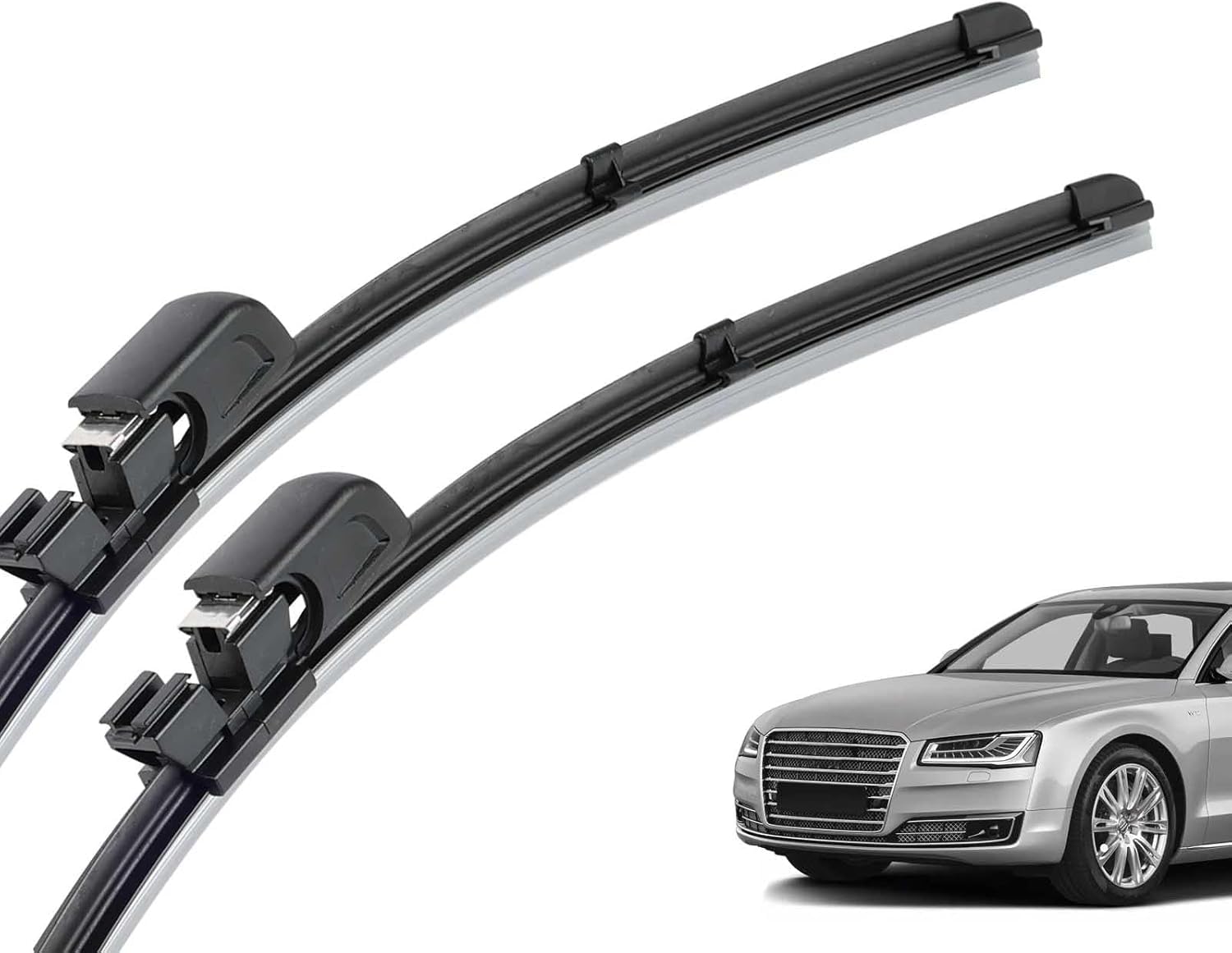PANXUC Car Windscreen Wipers for Audi A8 D3 2002-2009, Wiper Blades Windshield Windscreen Window Brushes Wiper Arm