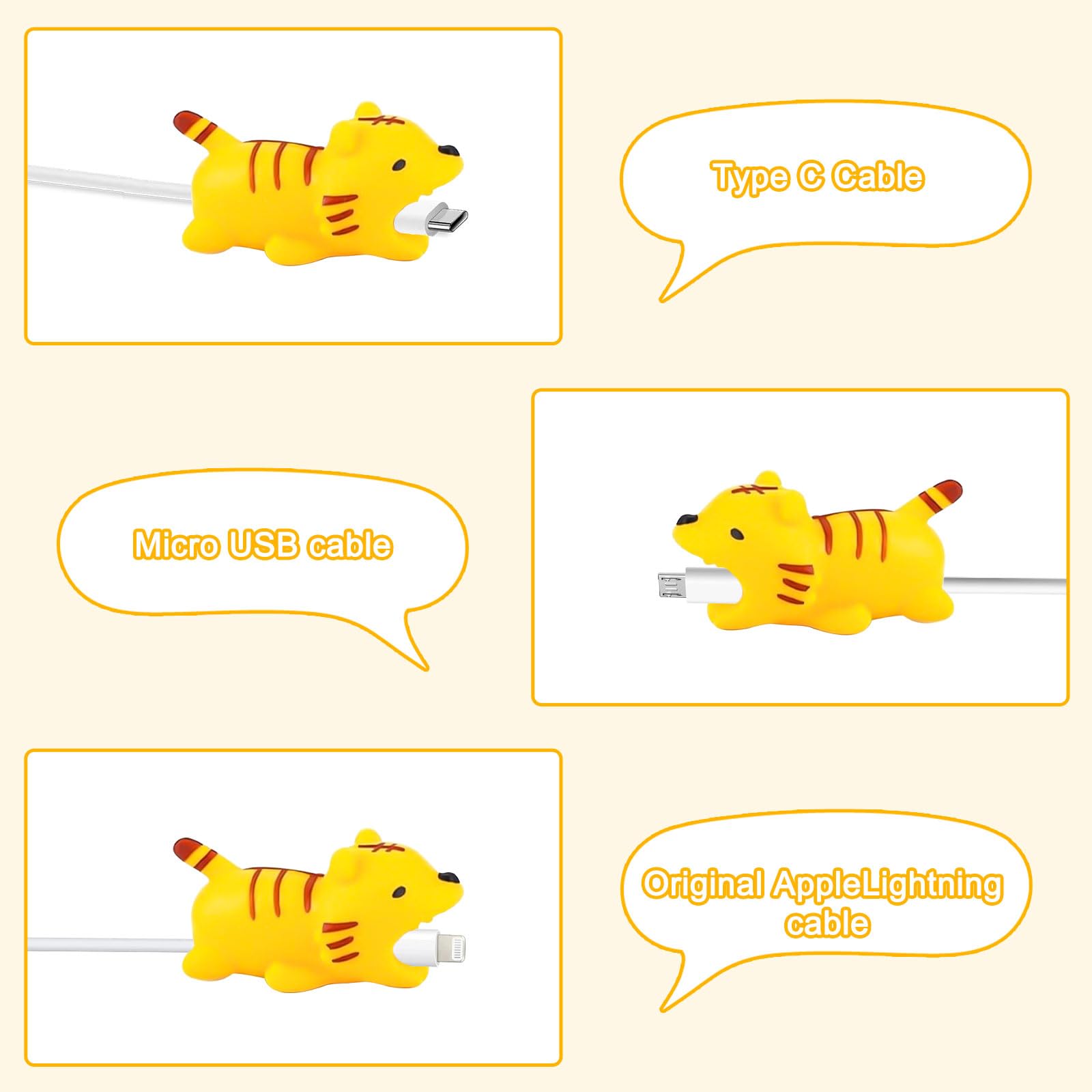 Protezioni Per Cavi A Forma Di Animale - 20 Pezzi In Silicone, Per Telefoni E Dispositivi