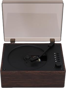 Acogedor Portable CD Player, 5.1 Wireless Retro CD Player with Headphones, AUX USB Drive, Support CD MP3 WMA for Home Car Walnut Brown