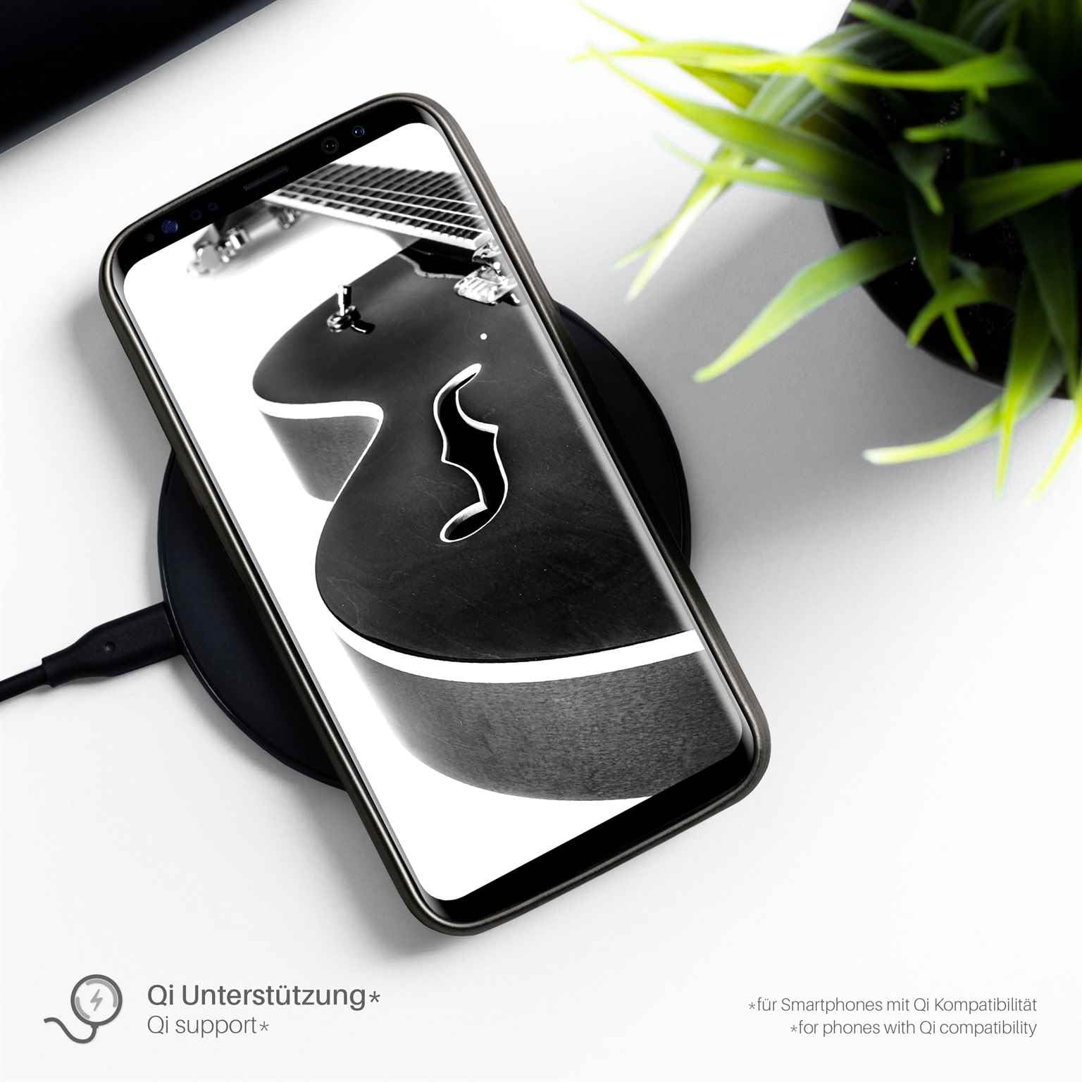 Moex Cover Ultra-sottile In Plastica Rigida Per LG G3, Anti-graffio, Nero Metallico, Compatibile Ricarica Wireless