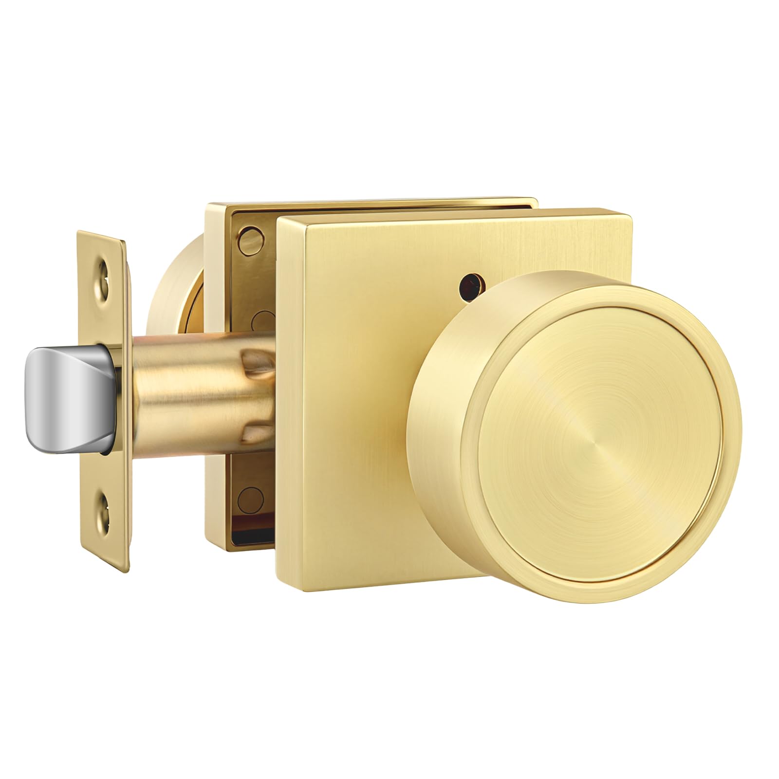 Goldenwarm Privacy Gold Door Knob Interior Zinc Alloy, 1 Pack